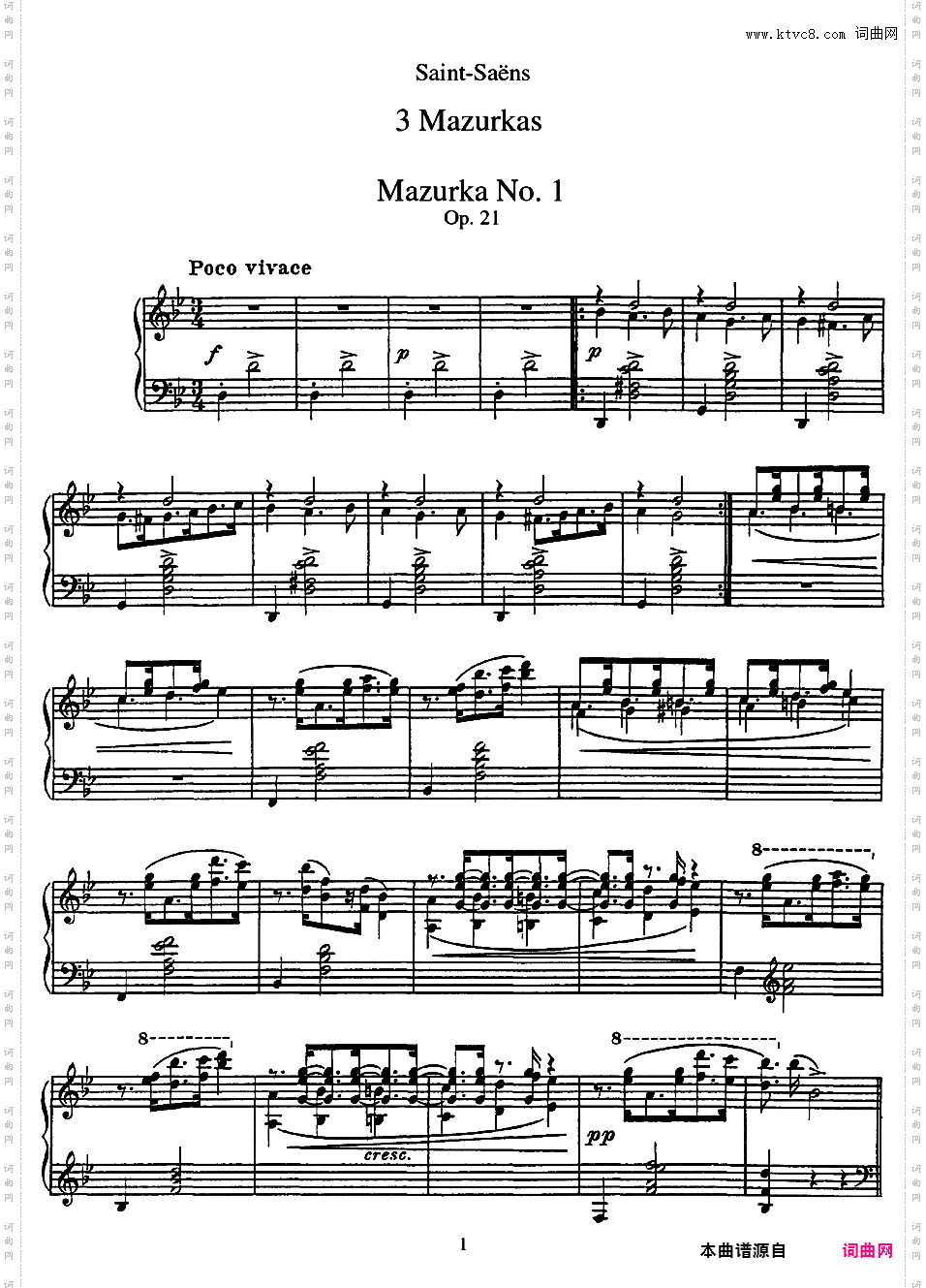 三首玛祖卡舞曲Mazurka op·21· 24· 66