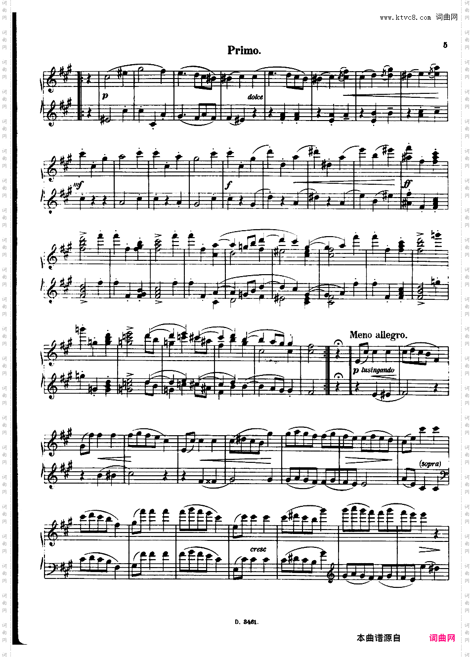 圆舞曲 Walzer Op·3 - 四手联弹