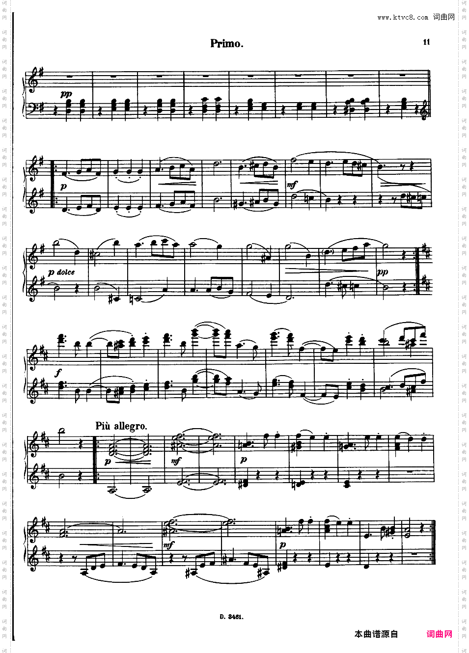 圆舞曲 Walzer Op·3 - 四手联弹