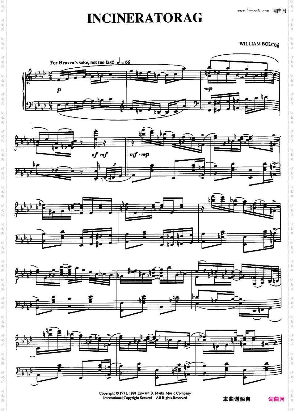 钢琴拉格泰姆集 Piano Rags
