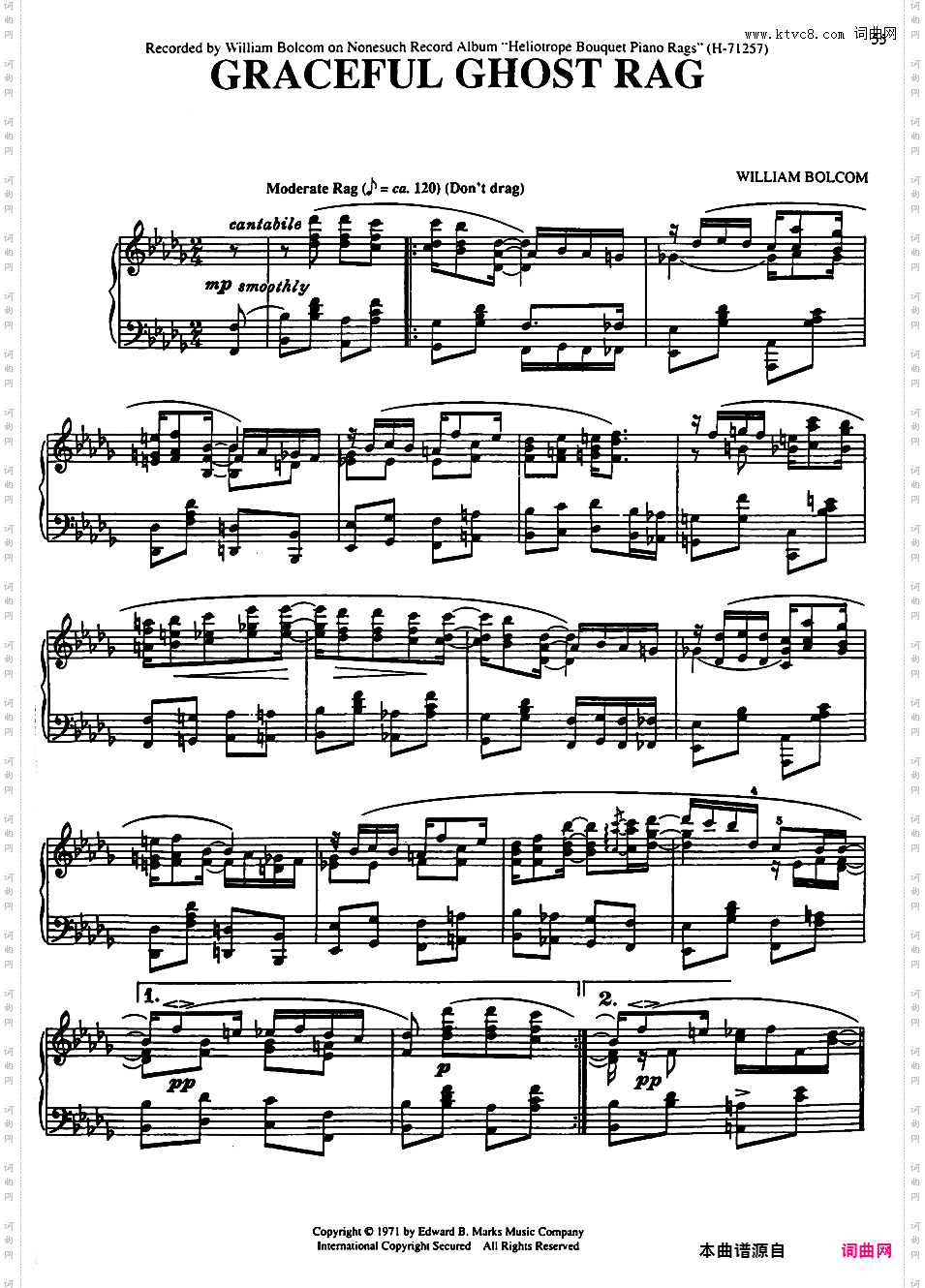 钢琴拉格泰姆集 Piano Rags