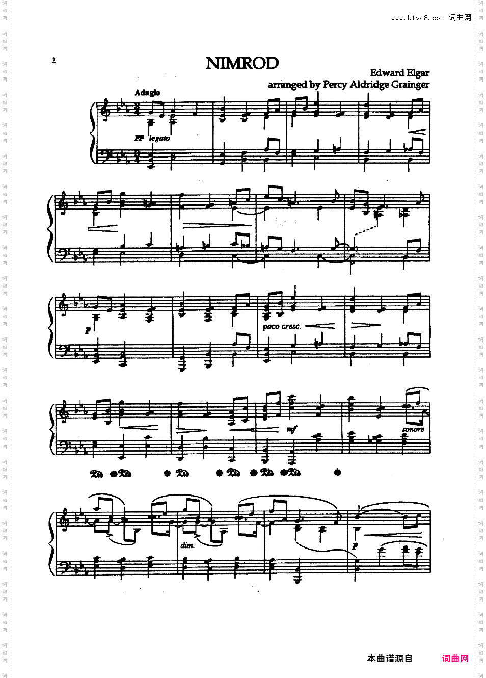 改编埃尔加作品Elgar-Grainger