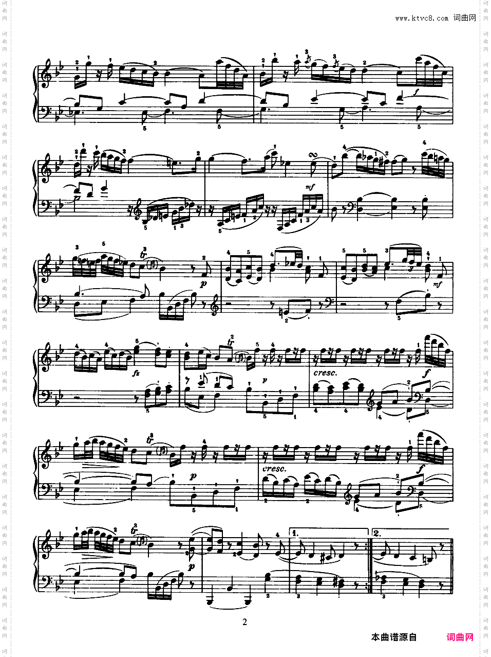 52首钢琴奏鸣曲 52 Piano SonatasPiano Sonata No 44 in g_NoRestriction