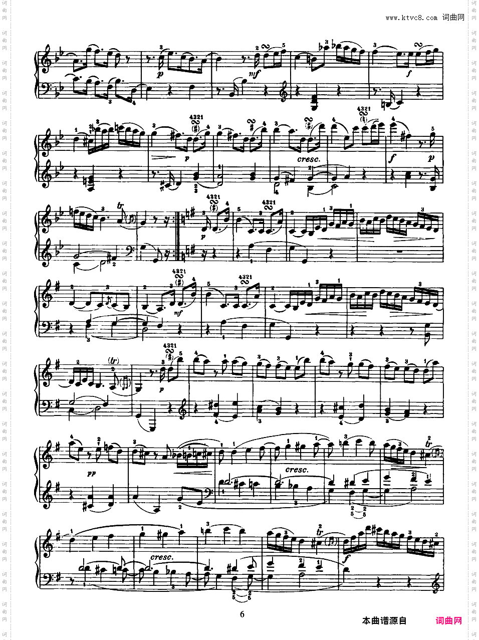 52首钢琴奏鸣曲 52 Piano SonatasPiano Sonata No 44 in g_NoRestriction