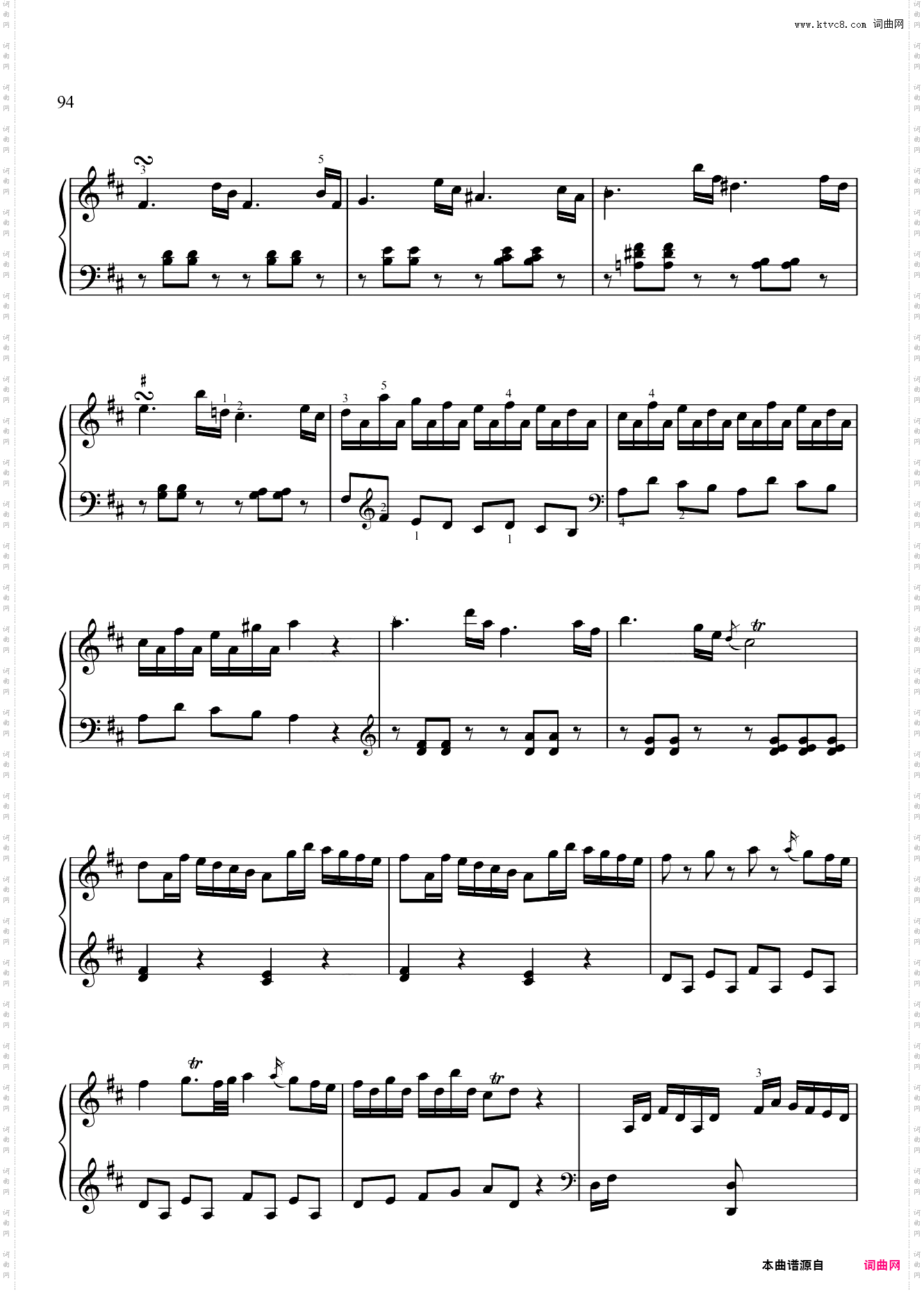 5级-B1-D大调奏鸣曲