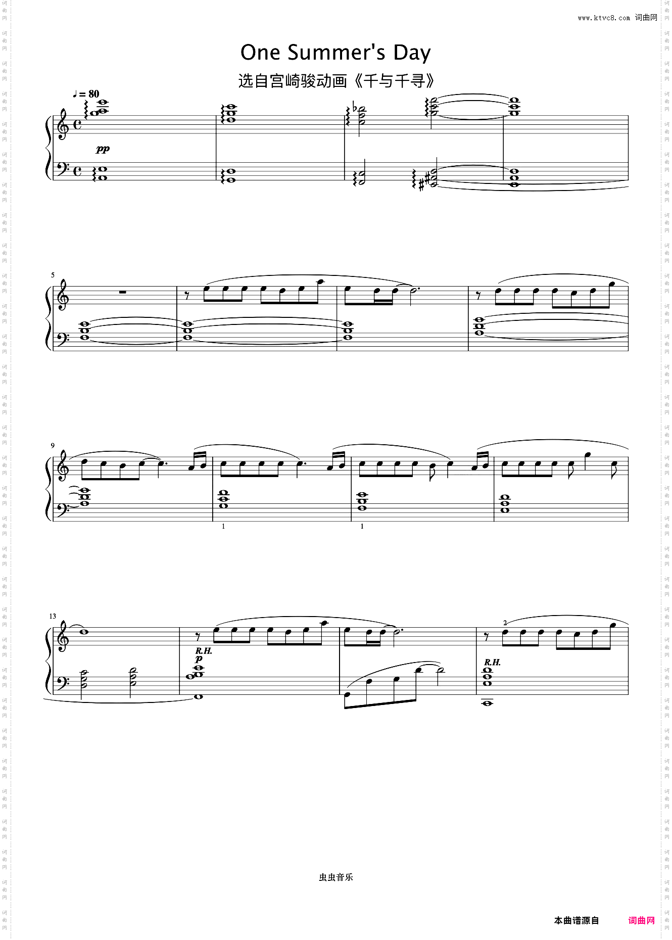 One Summer's Day《久石让钢琴作品精选集》