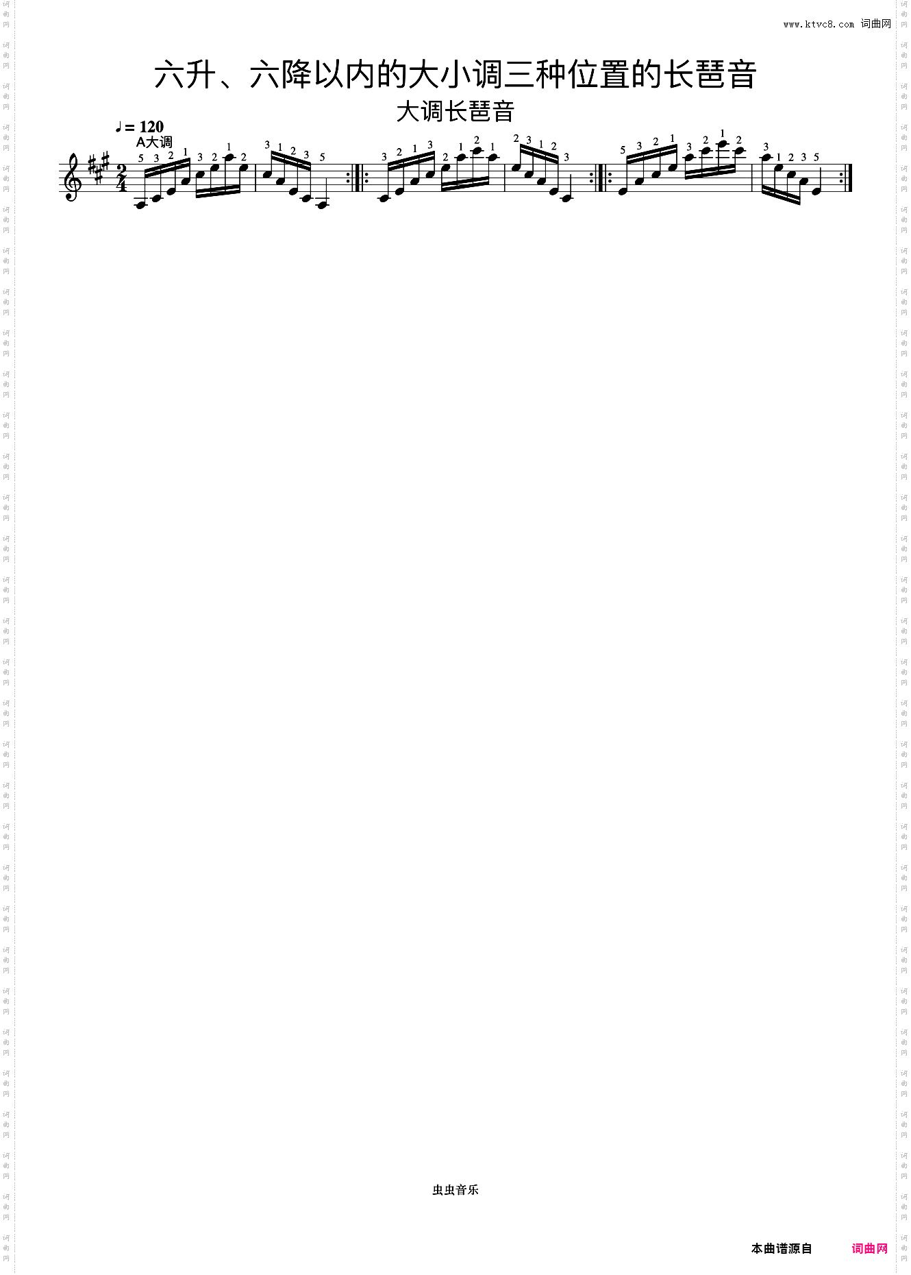 六升、六降以内的大小调三种位置的长琶音04《什密特钢琴手指练习》