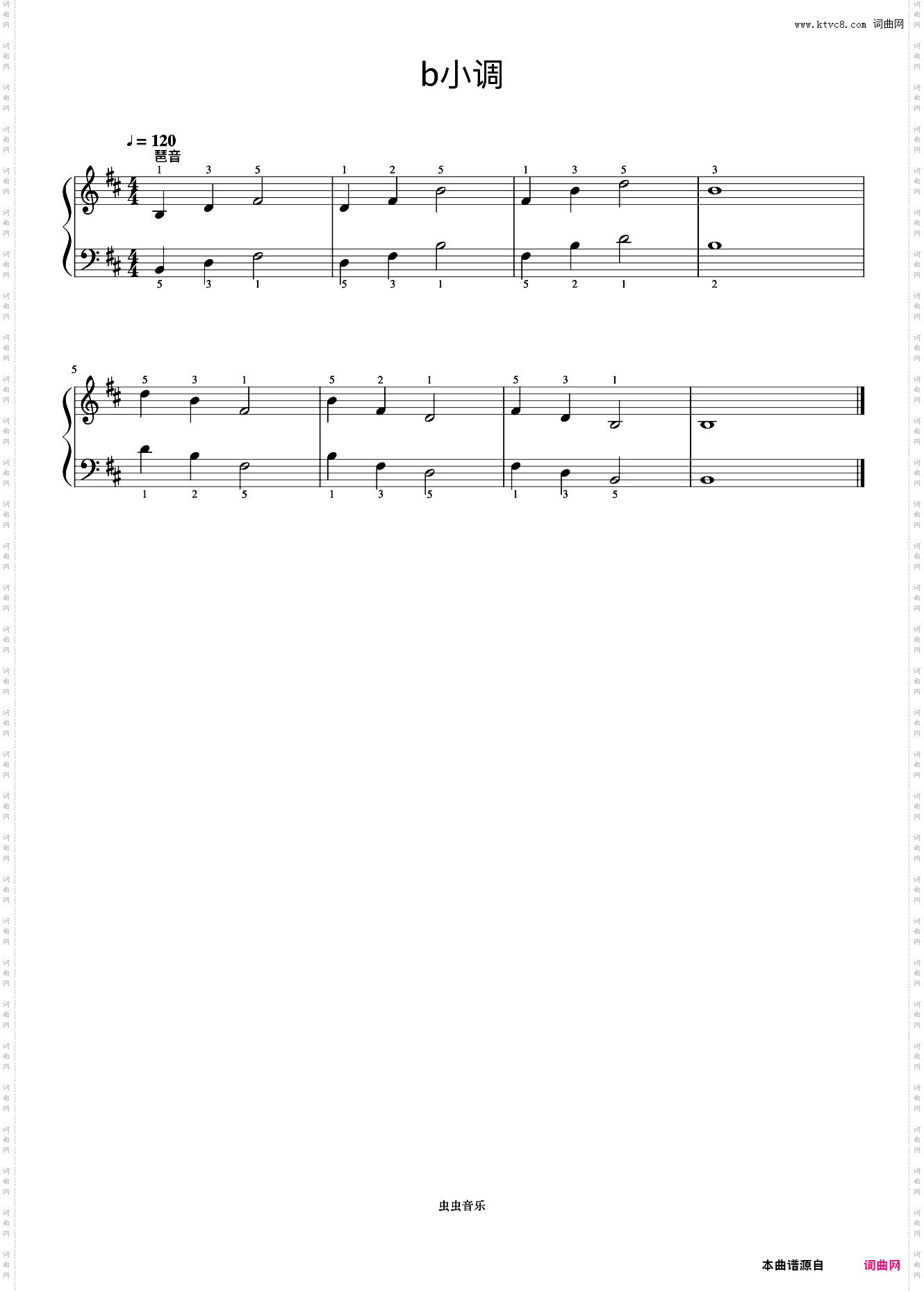 b小调 琶音《手指训练操》