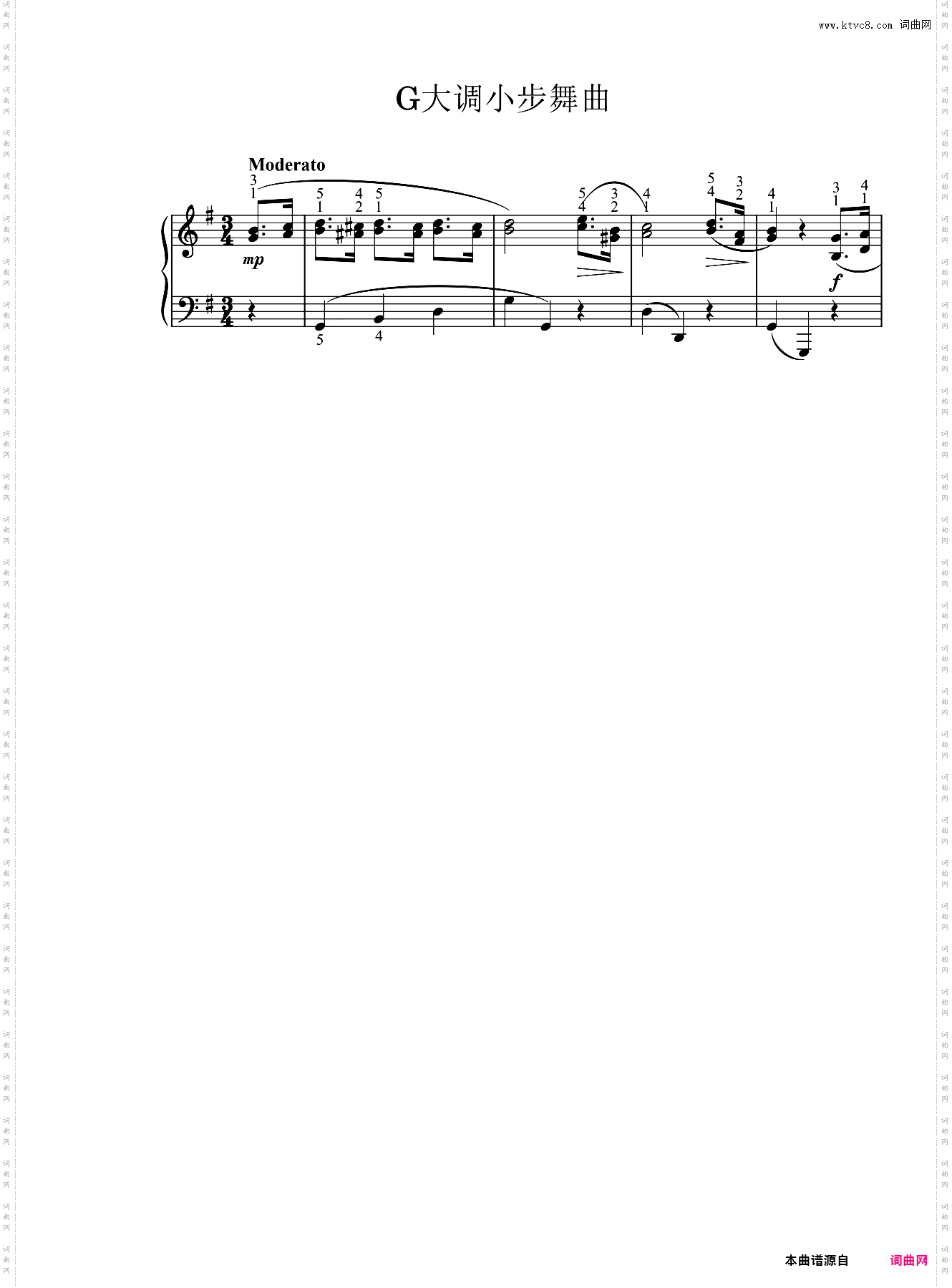 G大调小步舞曲WoO10，No·2