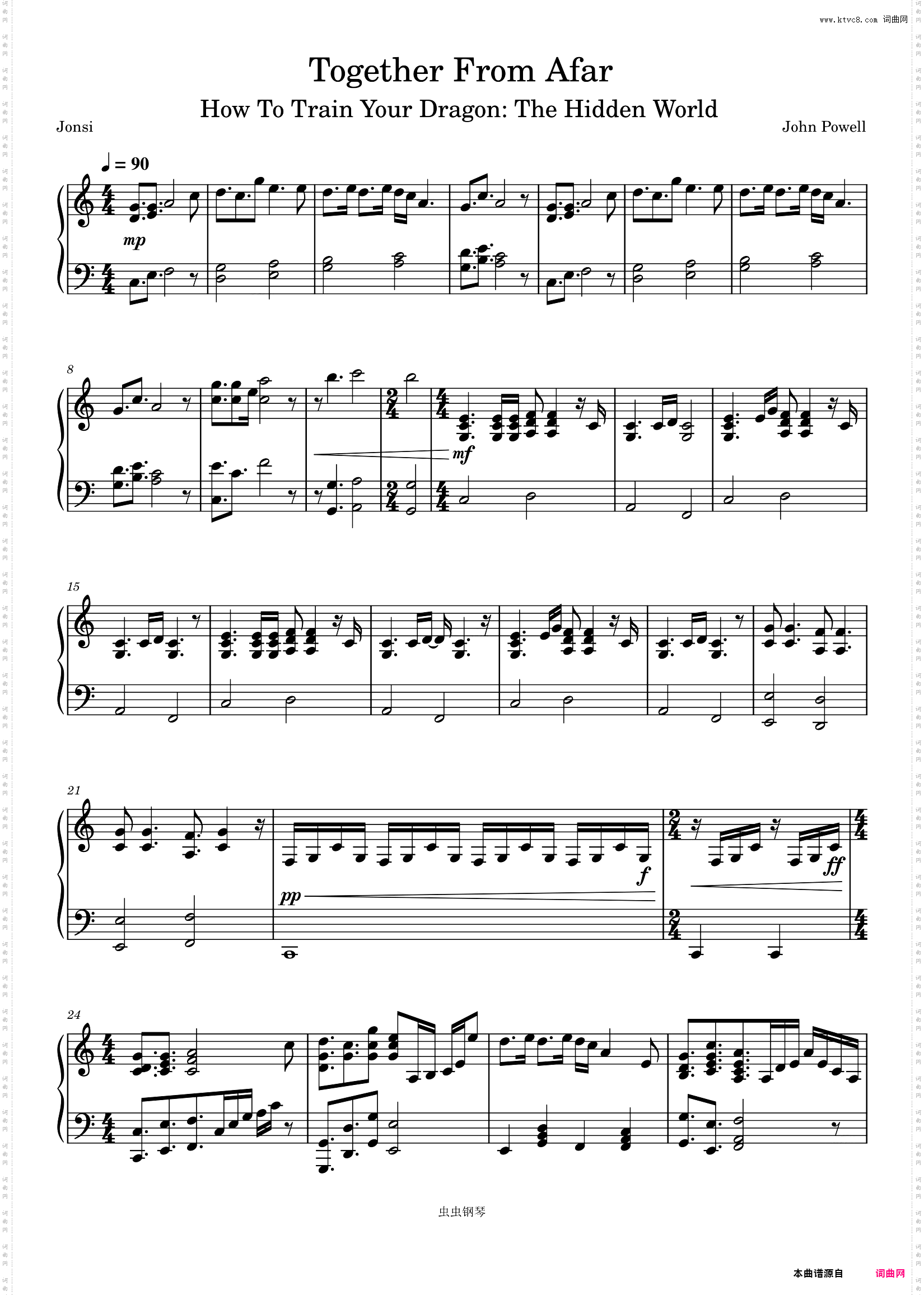 驯龙高手3 电影 Together From Afar-John Powell