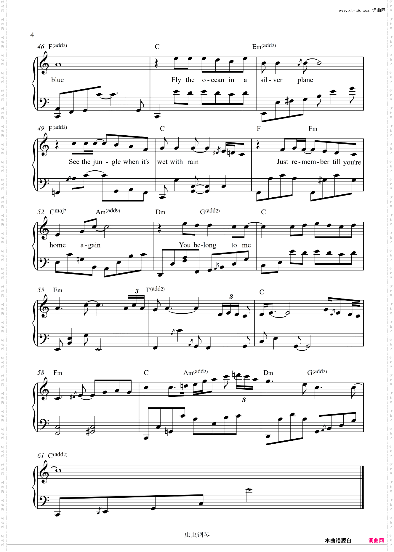 You Belong To Me-C调可弹唱告白婚礼求爱氛围音乐