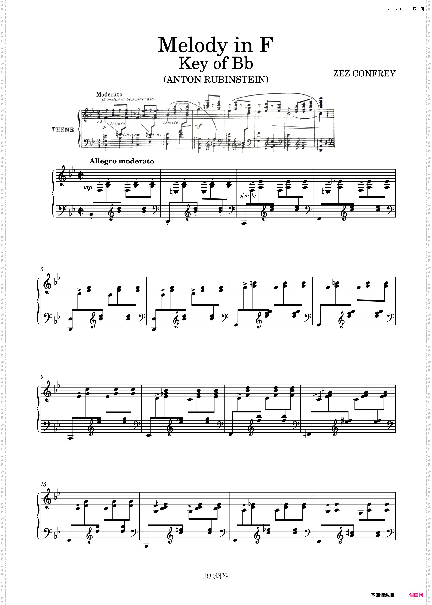 Melody in F - Confrey 1925