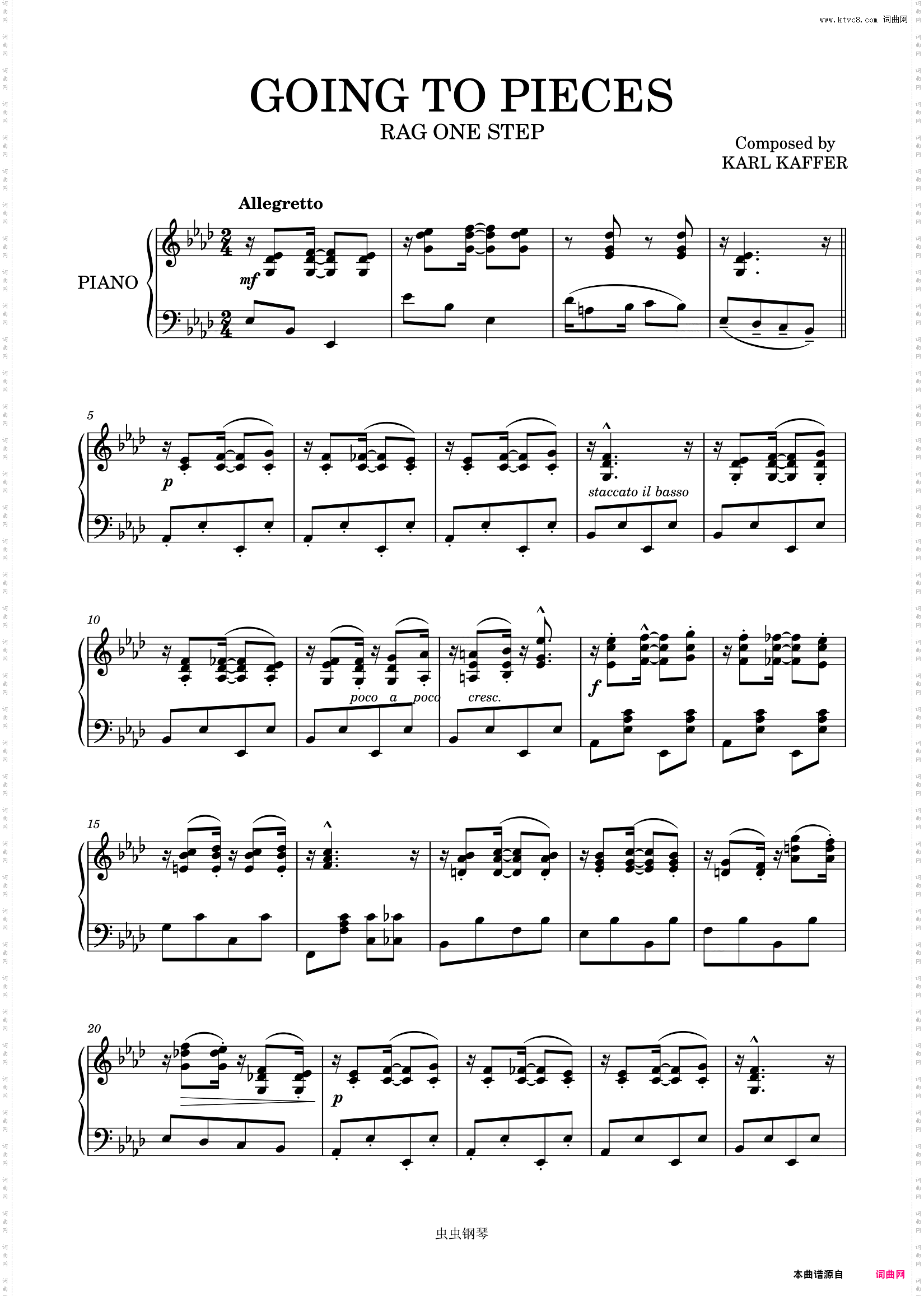 Going to Pieces Rag 1915