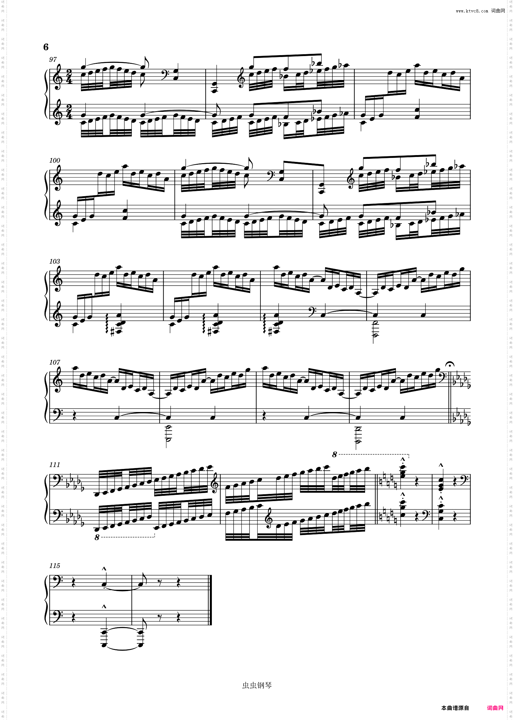 第一首 德彪西练习曲