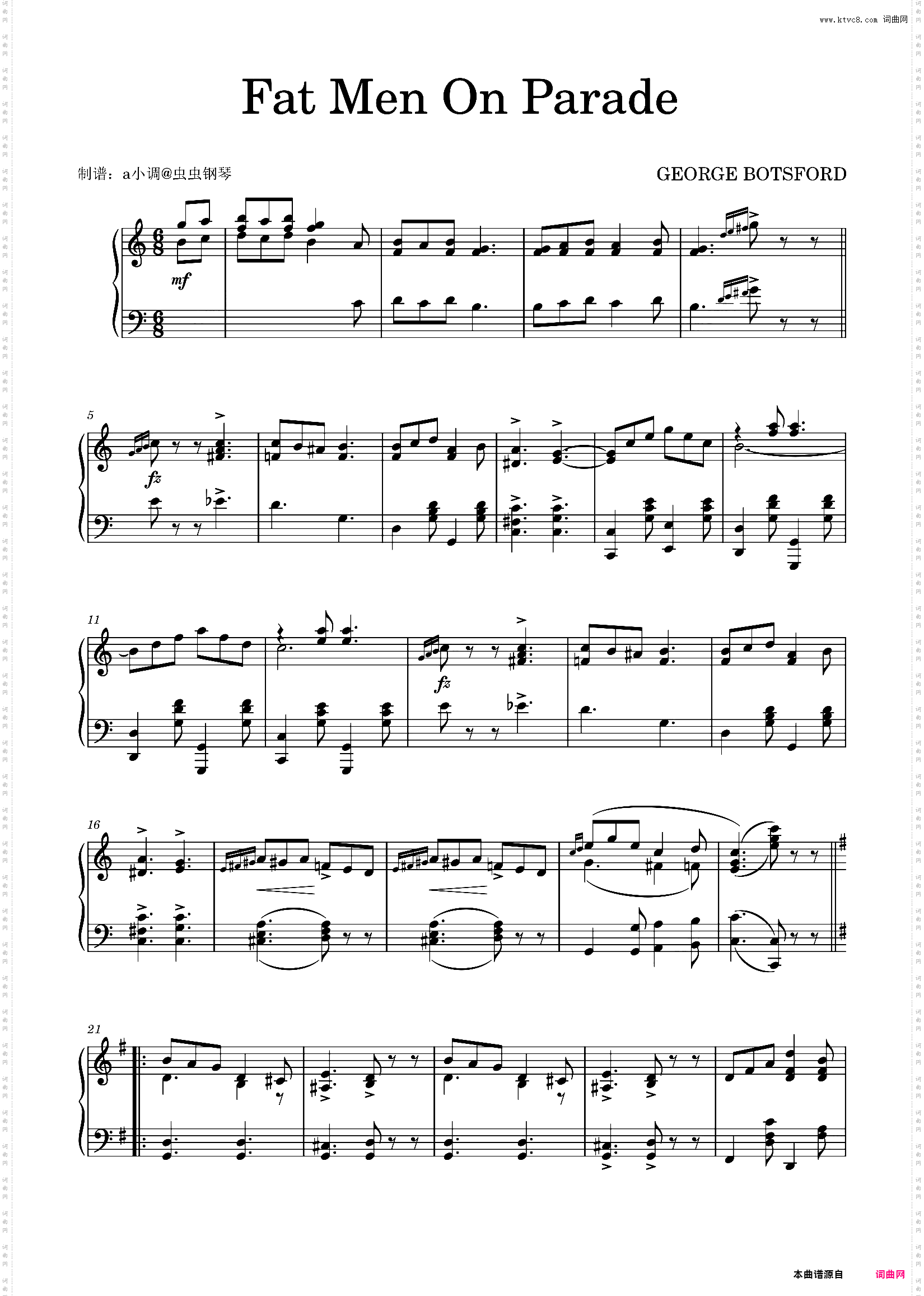 Fat Men On Parade - GEORGE BOTSFORD