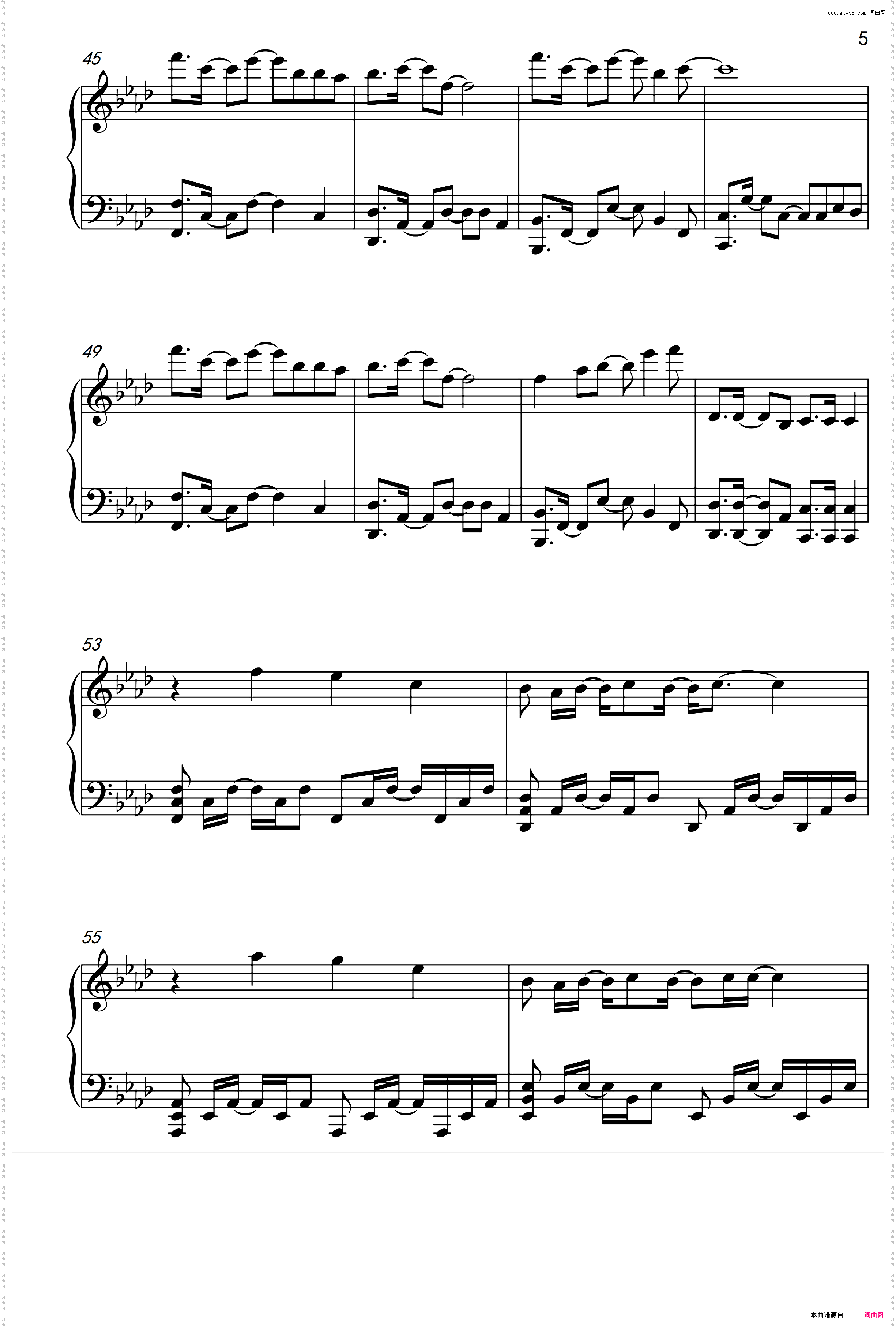 《苍兰契》——一比一还原钢琴谱/f小调/苍兰诀