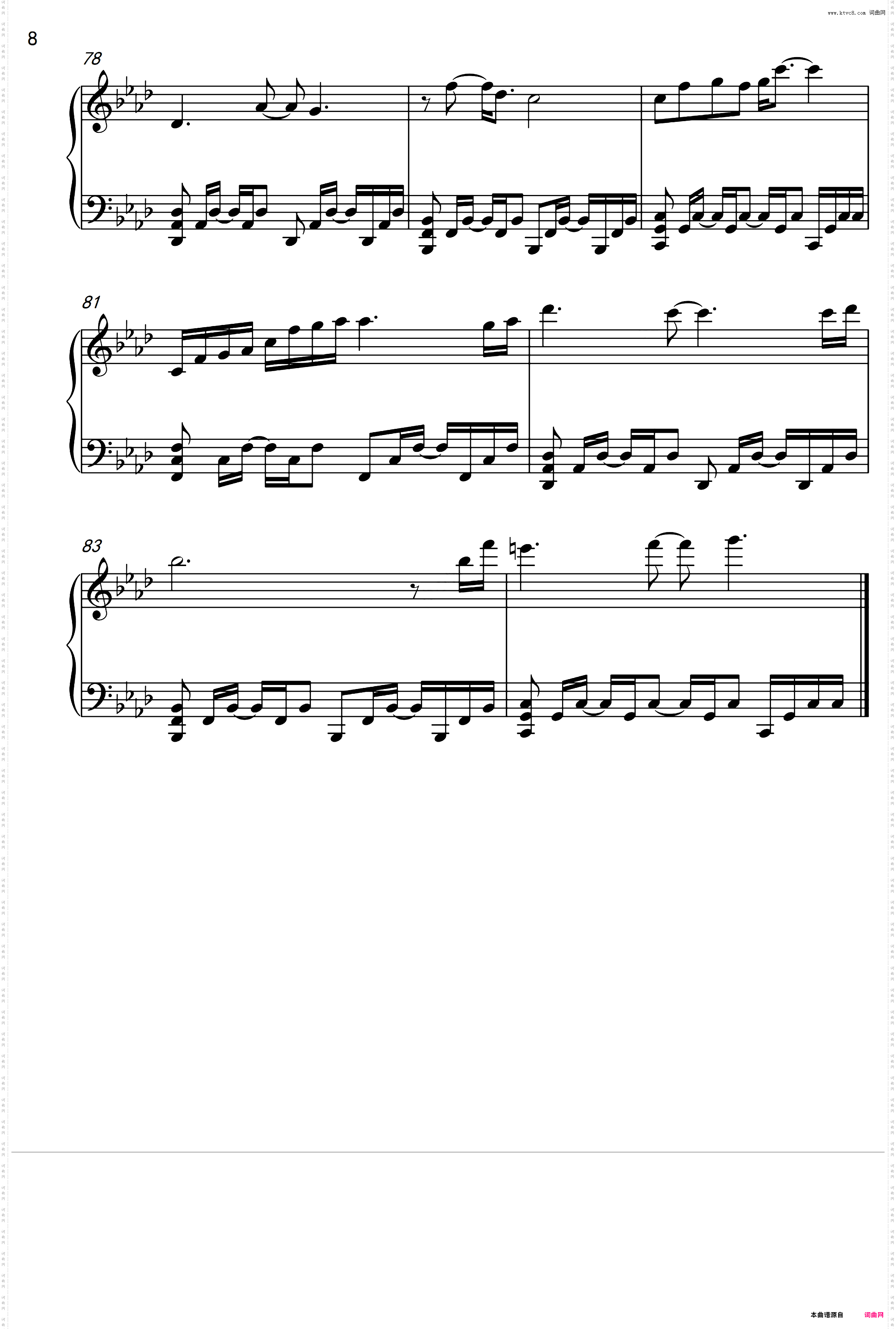 《苍兰契》——一比一还原钢琴谱/f小调/苍兰诀