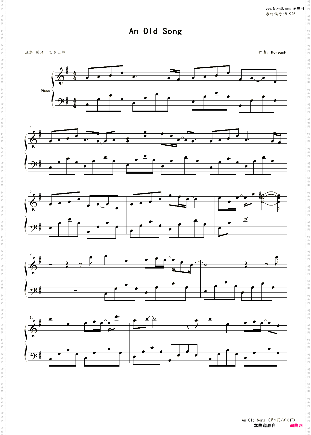 An Old Song
