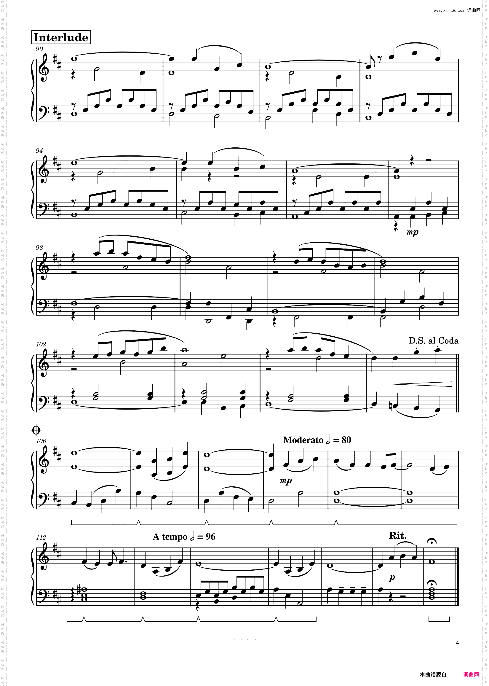 Xi Shui Chang Liu 细水长流 arranged for the piano