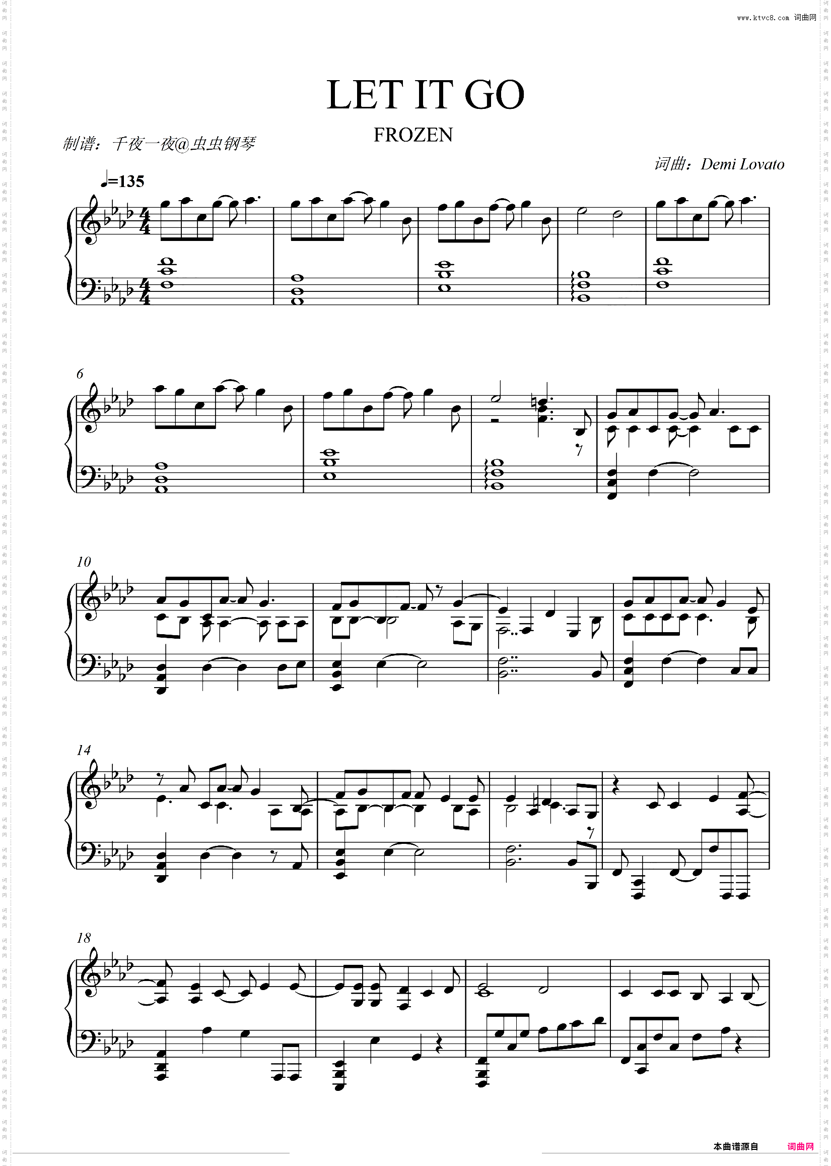 Let-It-Go完整版-动画冰雪奇缘主题曲-