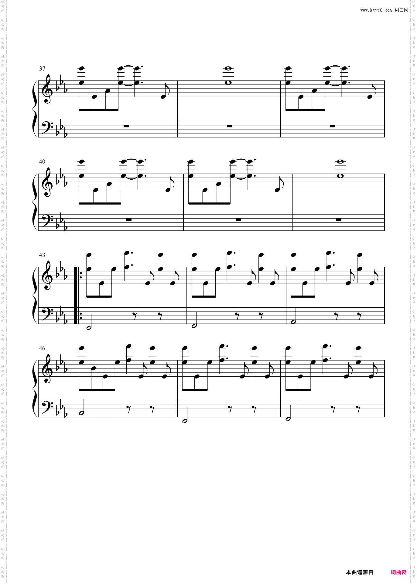 B·A·D 皇后之歌 英文原曲 Watershed - Indigo Girl 钢琴伴奏谱