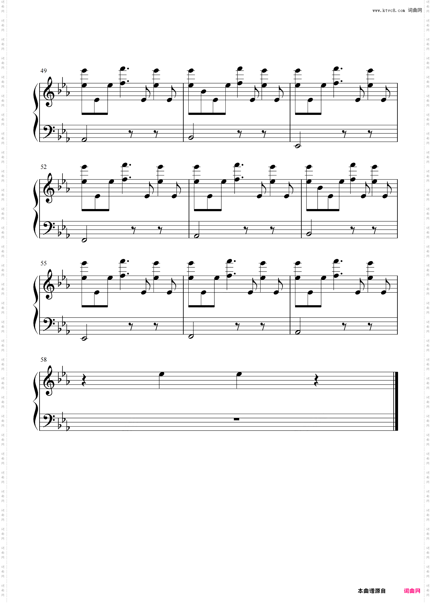 B·A·D 皇后之歌 英文原曲 Watershed - Indigo Girl 钢琴伴奏谱