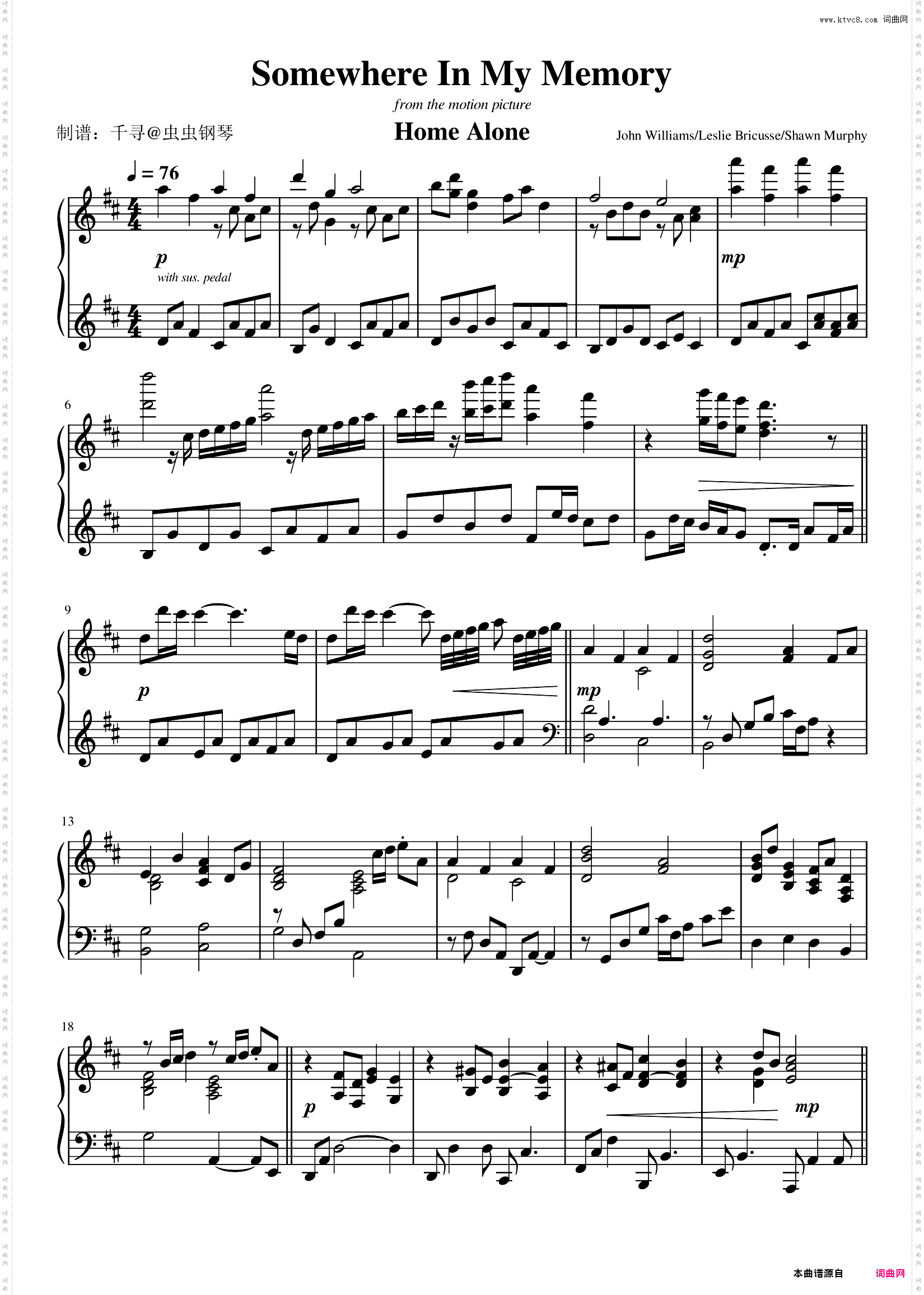 Somewhere In My Memory - John Williams 约翰·威廉斯