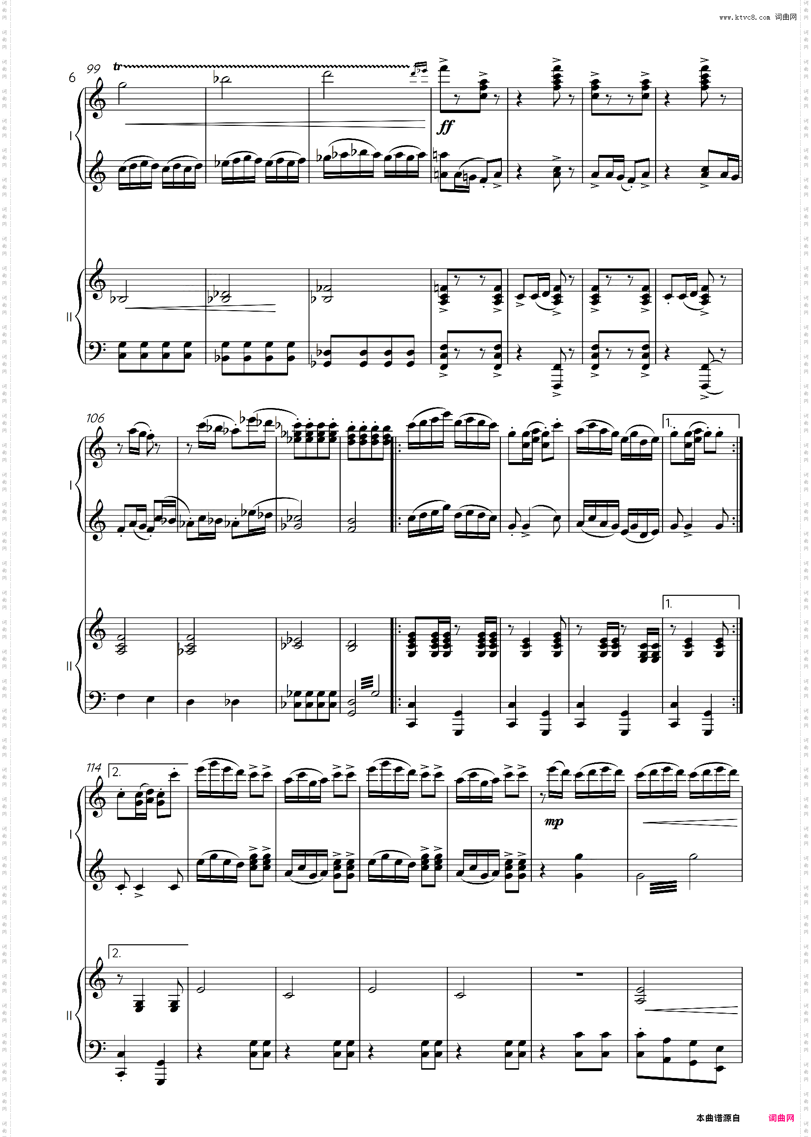 春节序曲1956_四手联弹