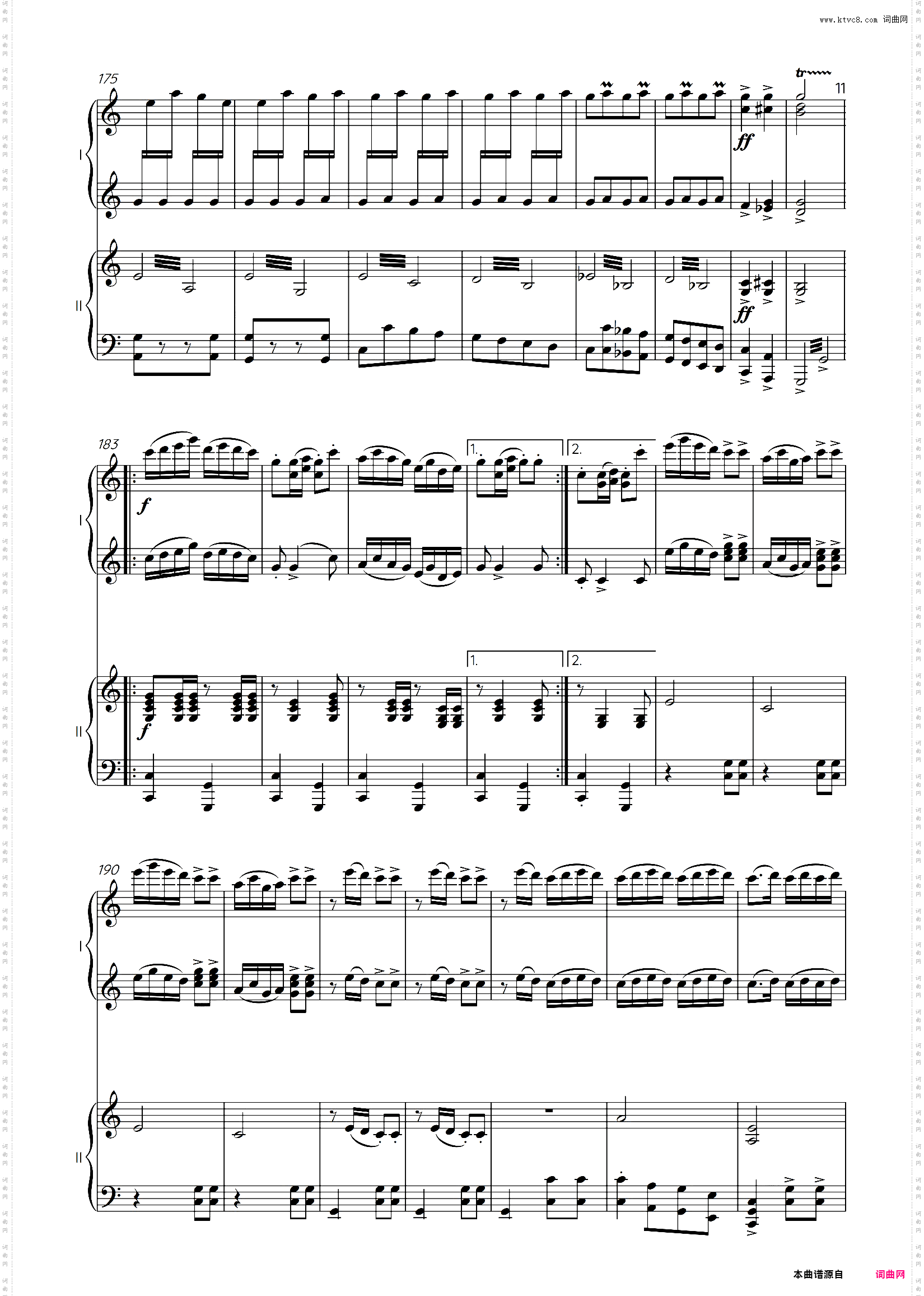 春节序曲1956_四手联弹