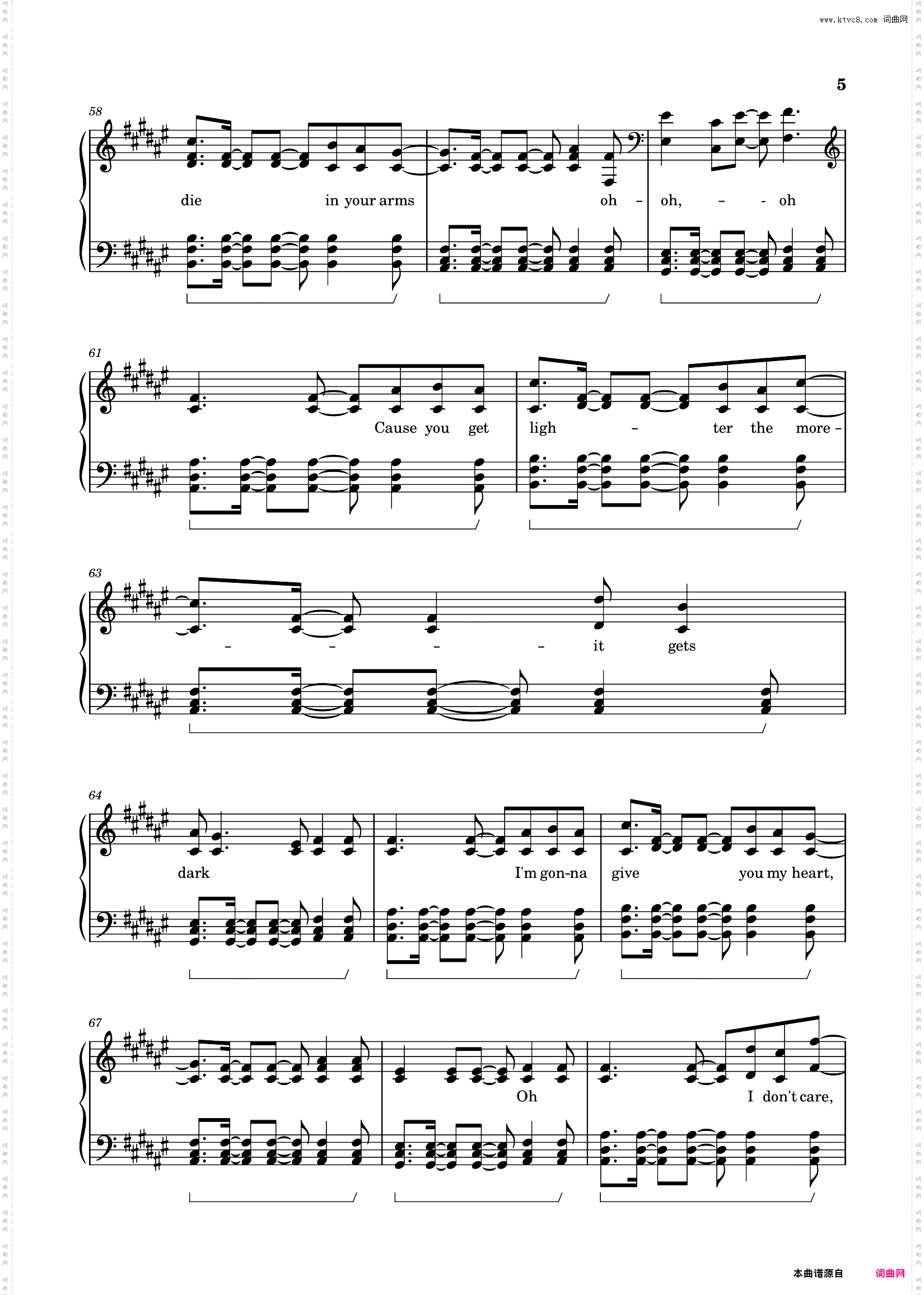 A Sky Full of Stars-原调独奏谱-Coldplay