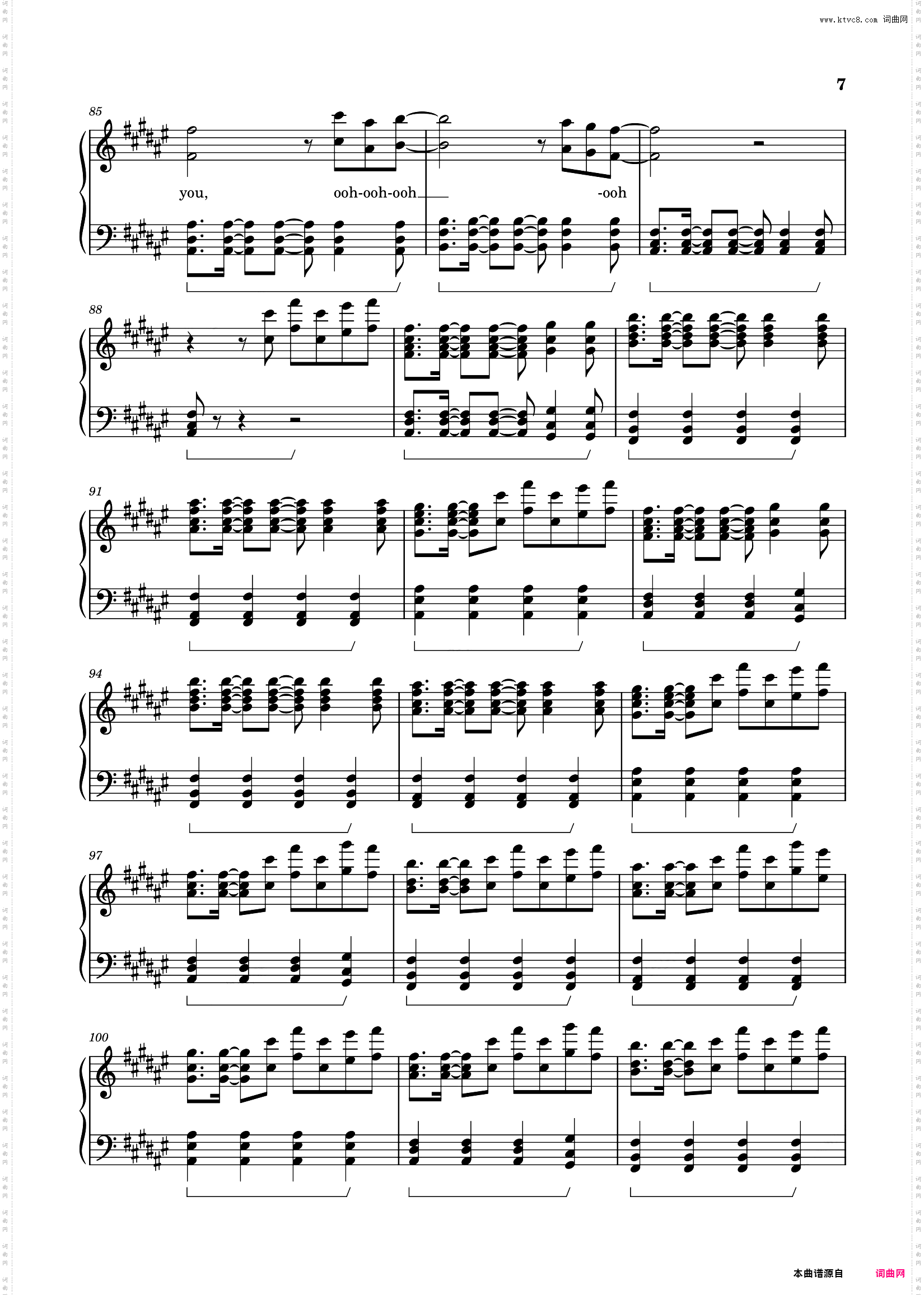 A Sky Full of Stars-原调独奏谱-Coldplay