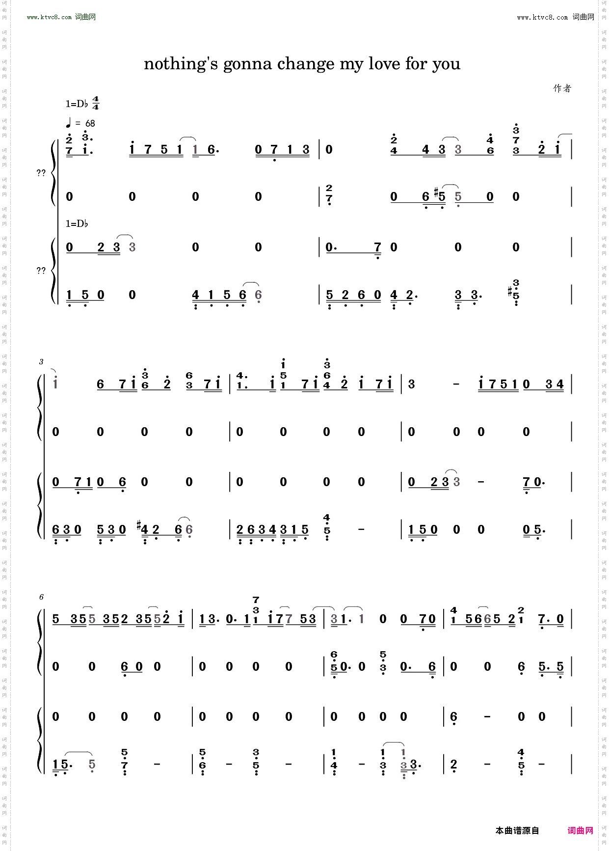 Nothing s Gonna Change My Love for You