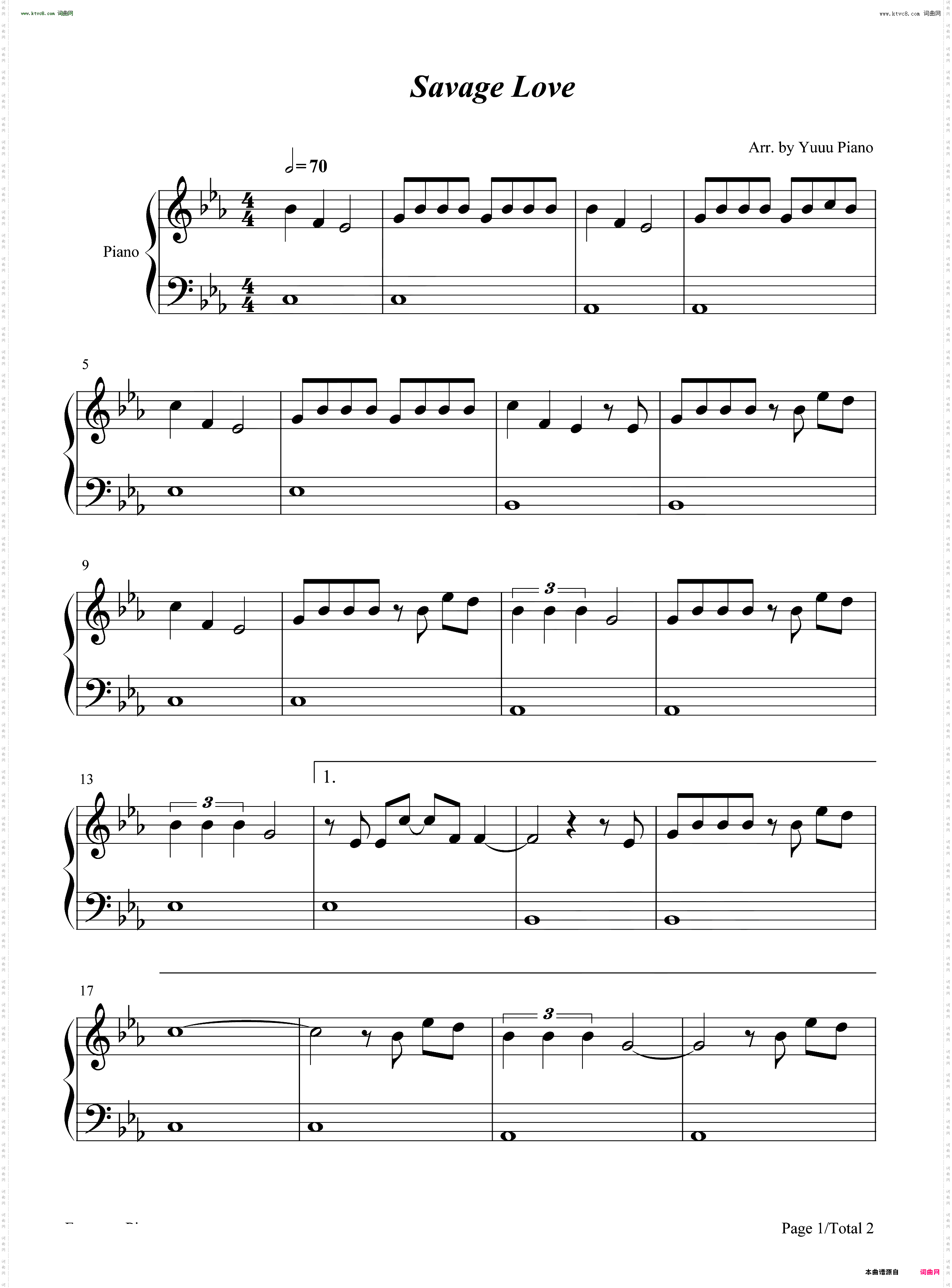 Savage Love 蛮横的爱_简单版