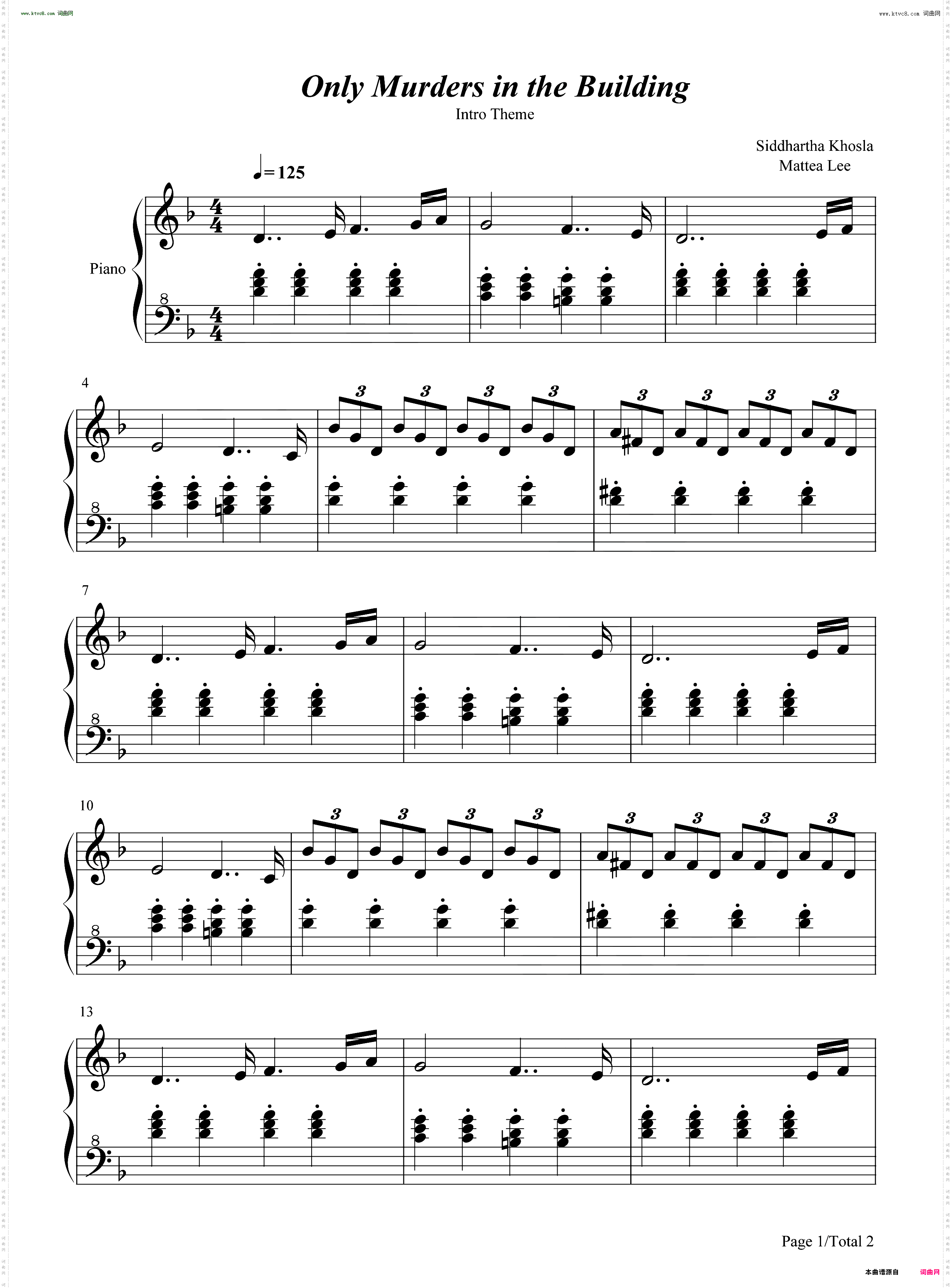 Only Murders in the Building Intro Theme-大楼里只有谋杀