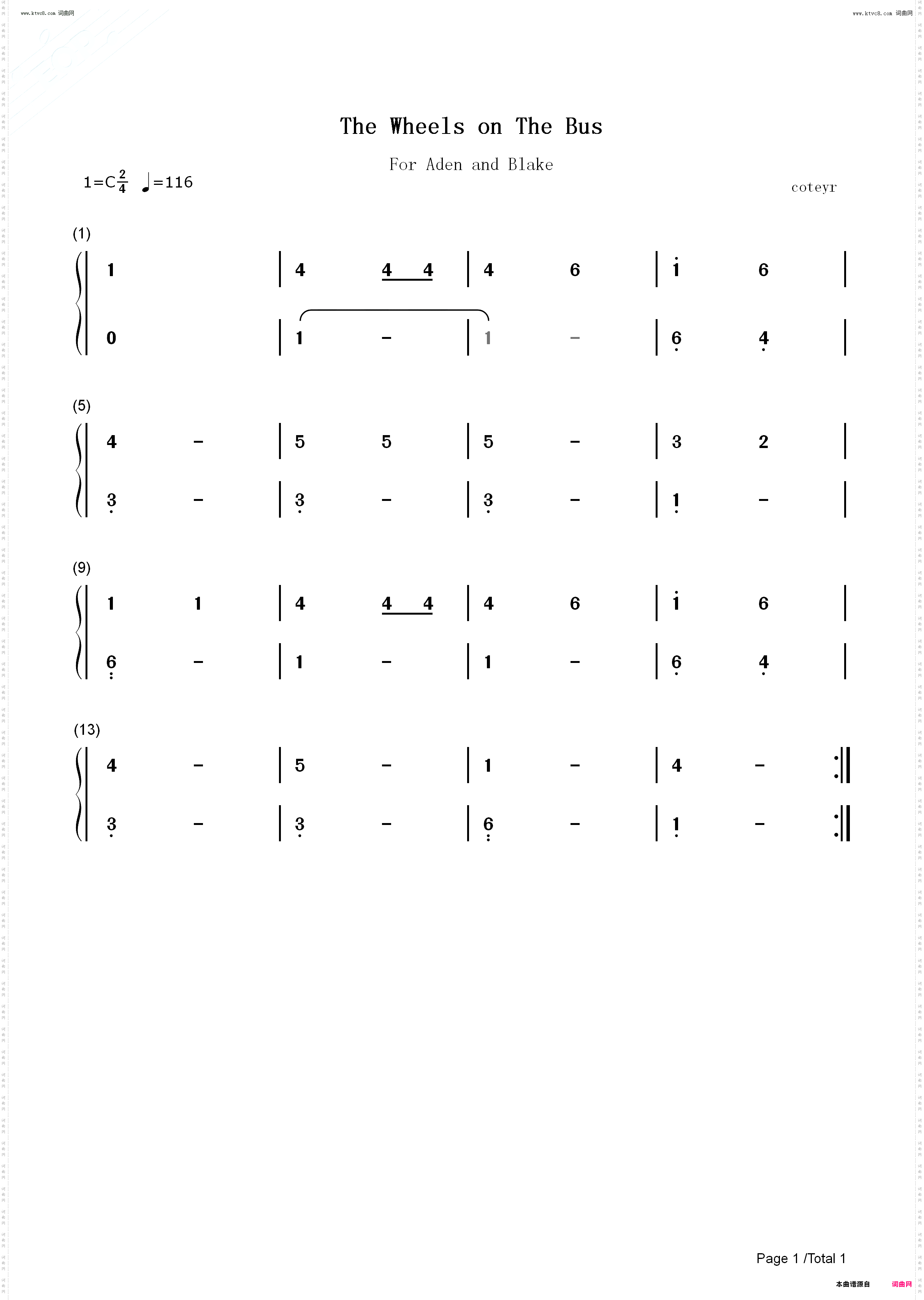 The Wheels on the Bus童谣