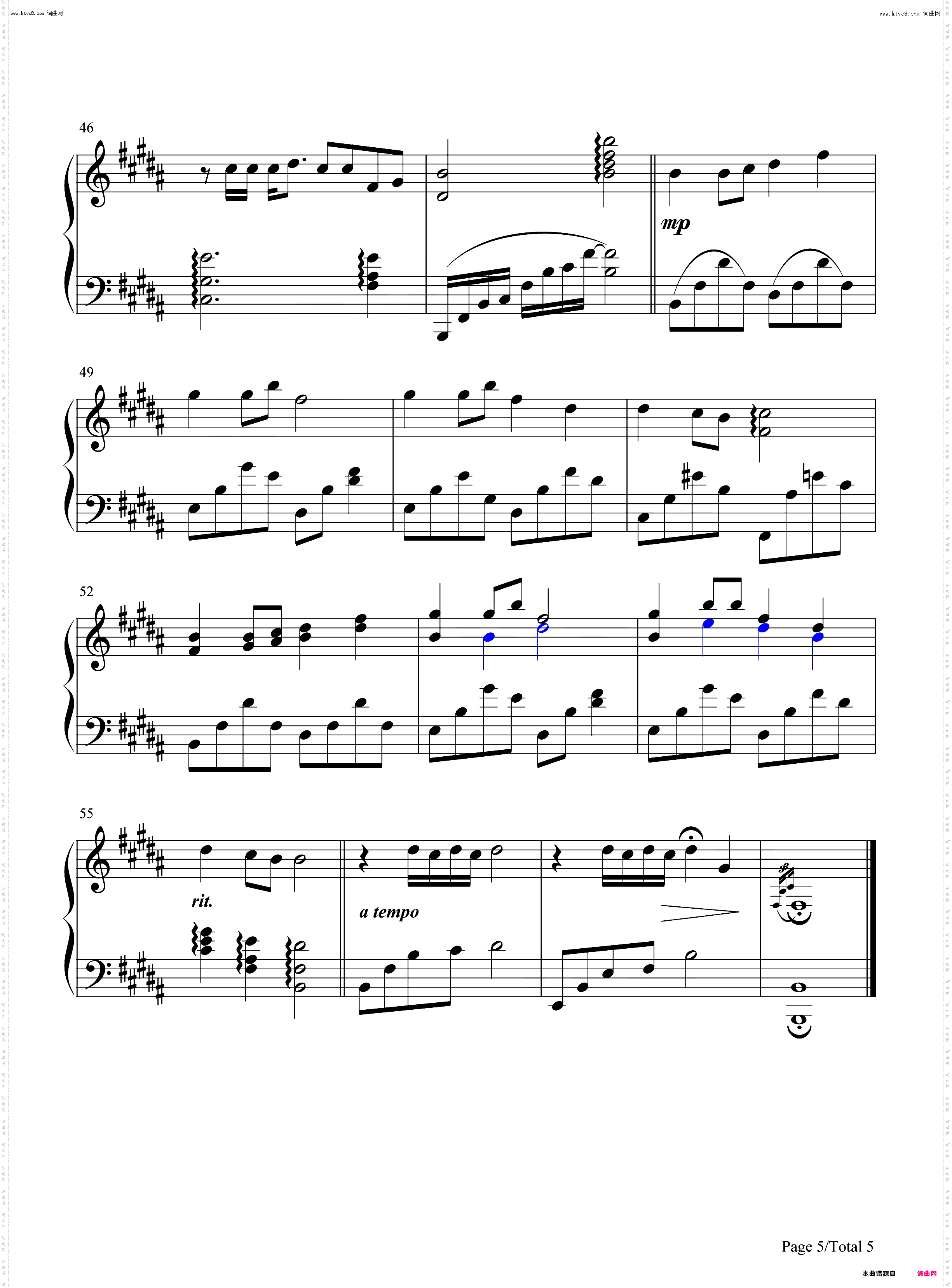 飞吧_钢琴简谱线谱