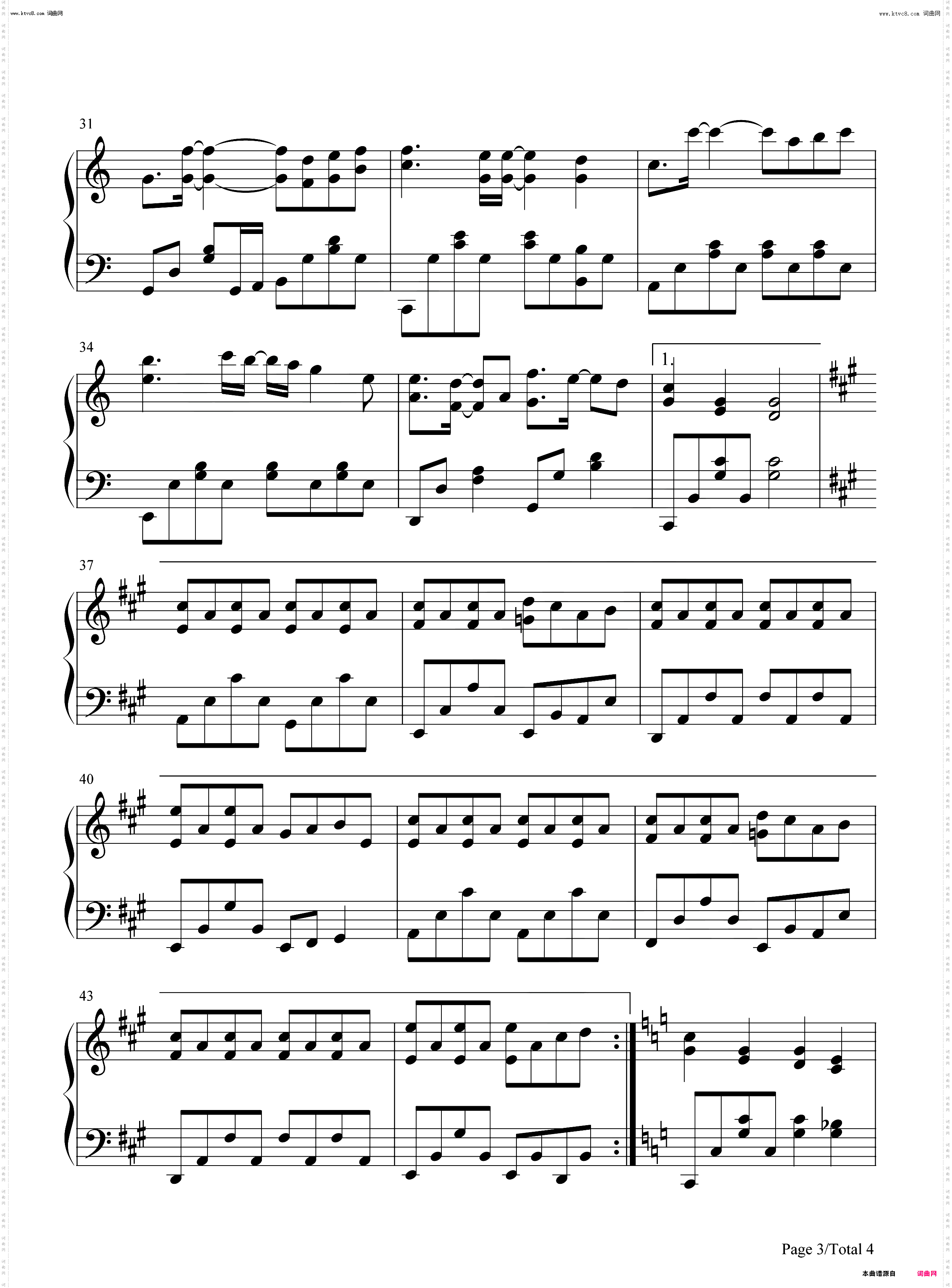 黑色幽默_好听版钢琴简谱线谱