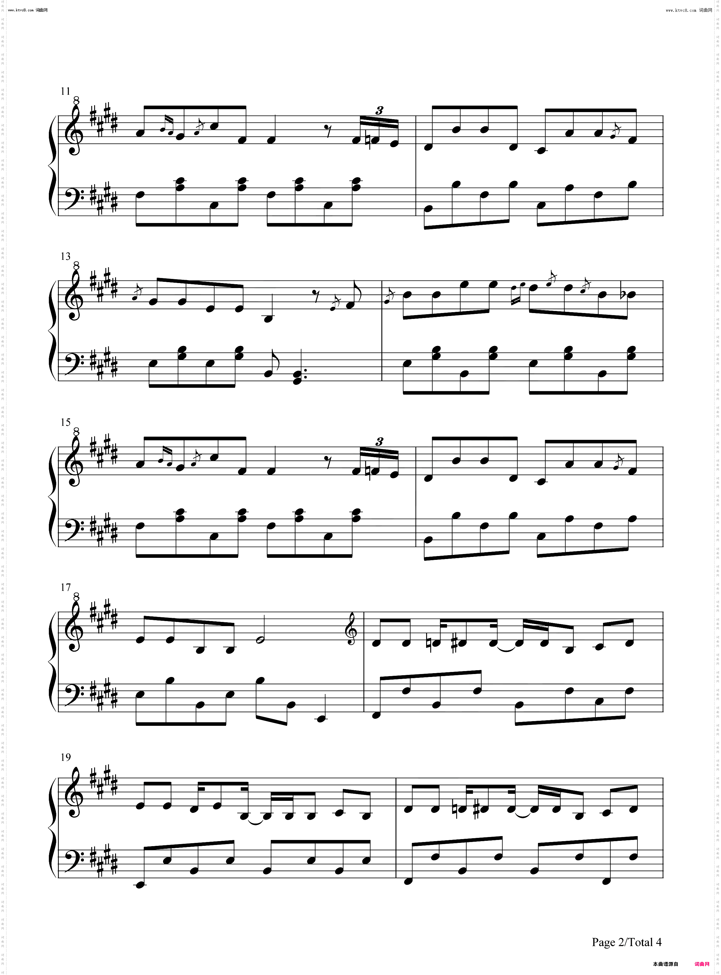 恋のエチュード-爱的练习曲_初恋限定OST钢琴简谱线谱