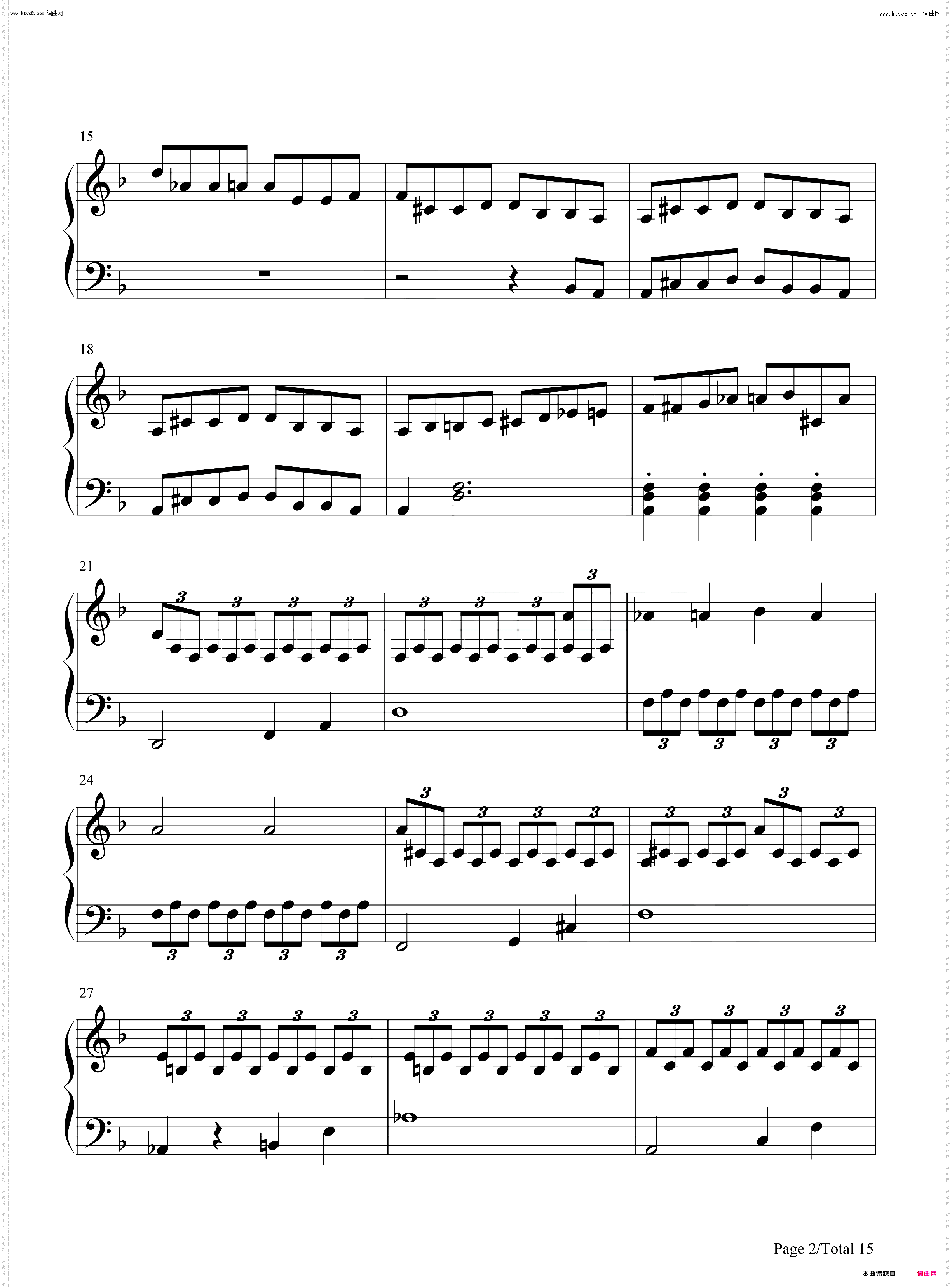 暴风雨-暴风雨奏鸣曲-第一乐章_钢琴简谱线谱