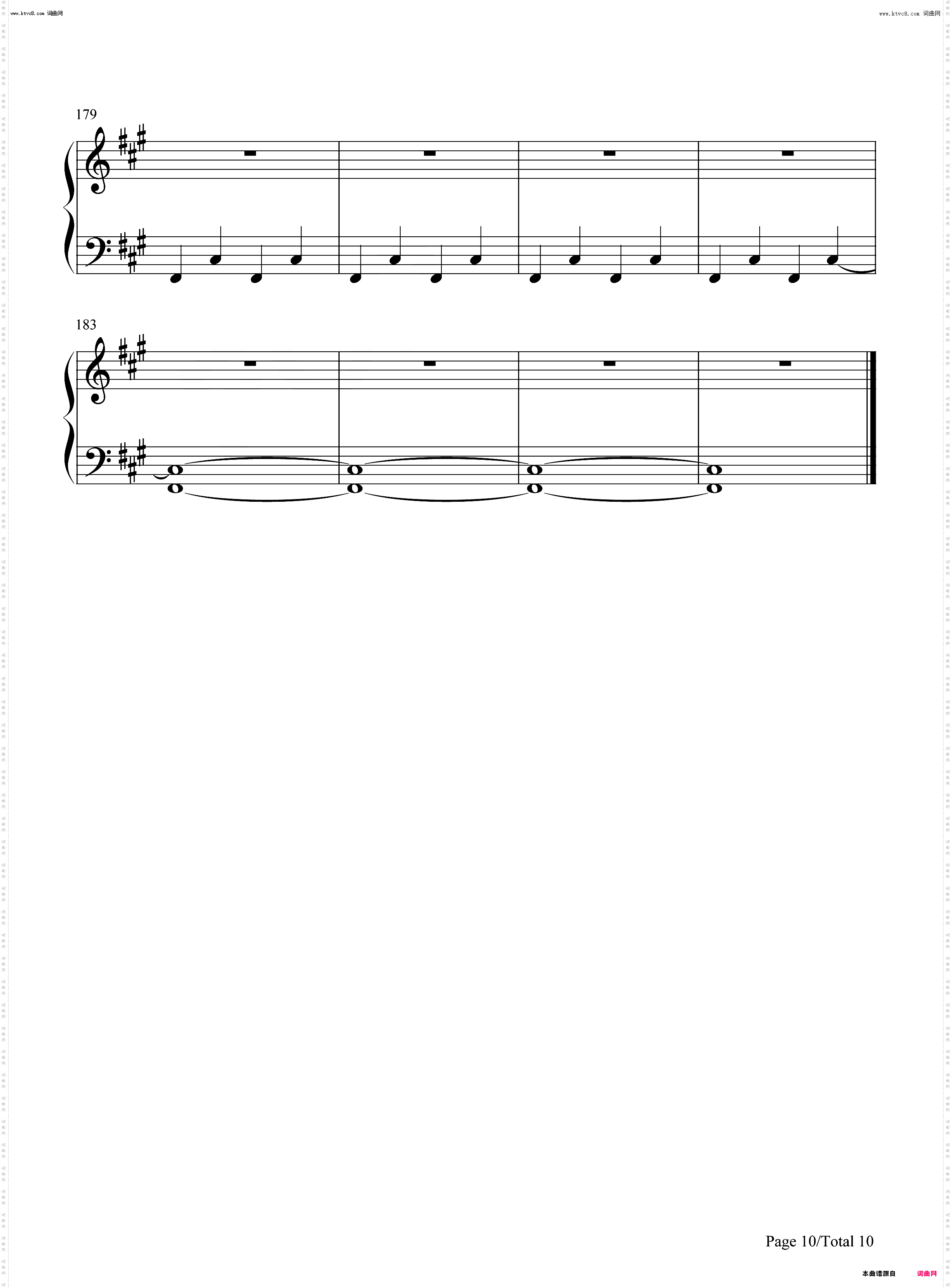 Crown_钢琴五线谱及简谱