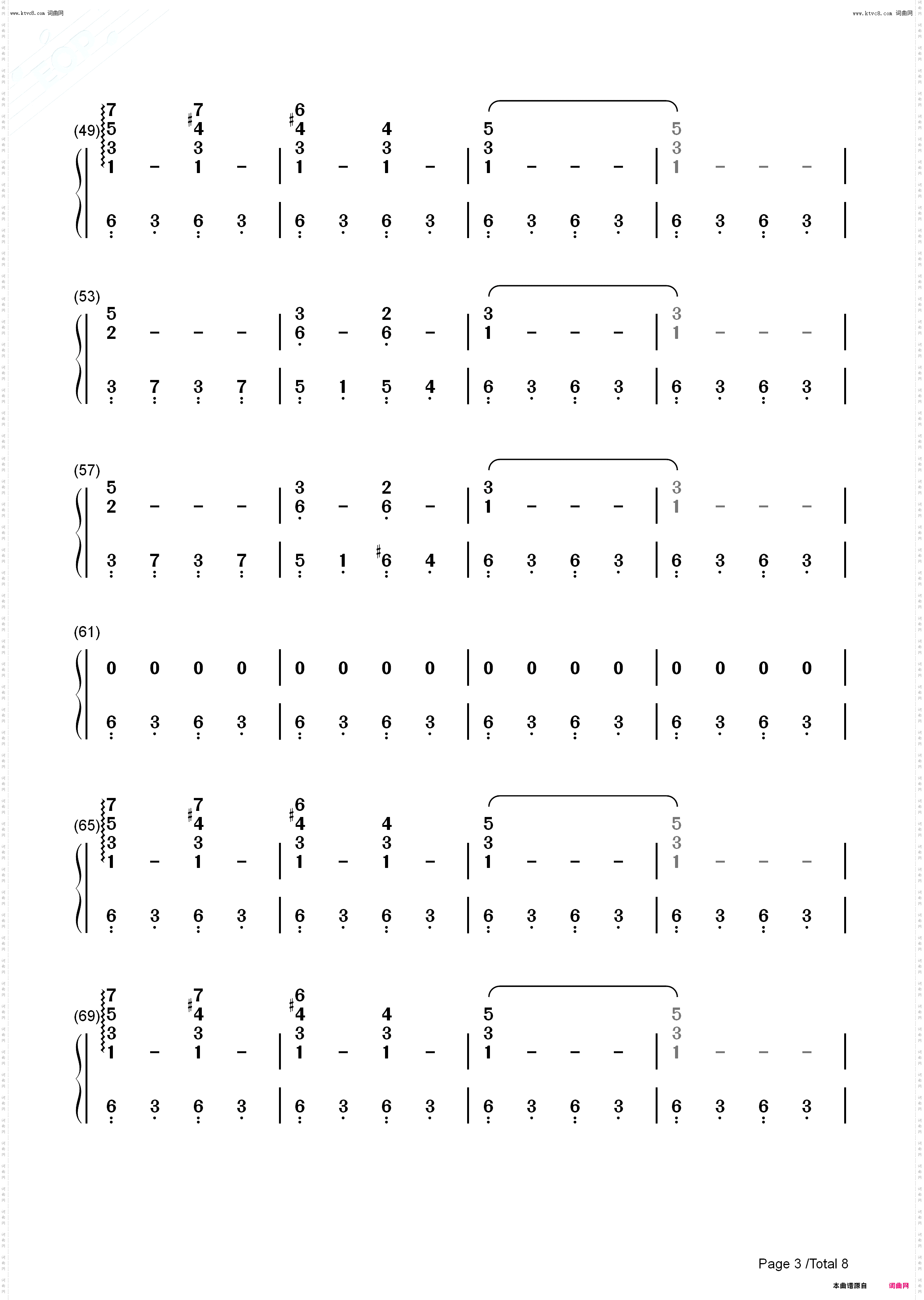 Crown_钢琴五线谱及简谱