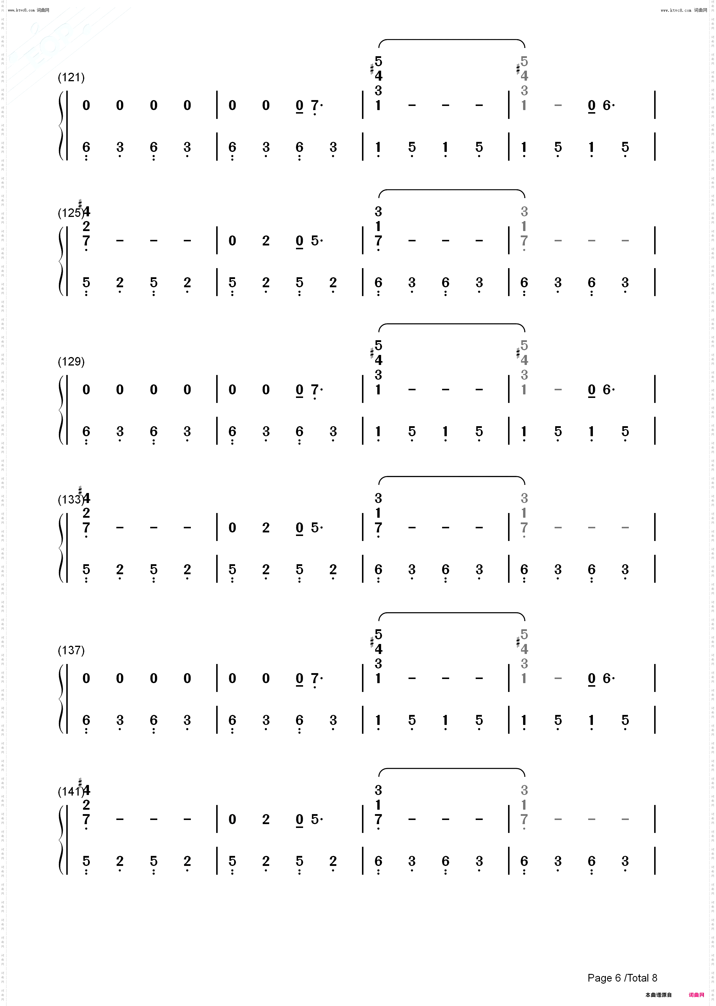 Crown_钢琴五线谱及简谱