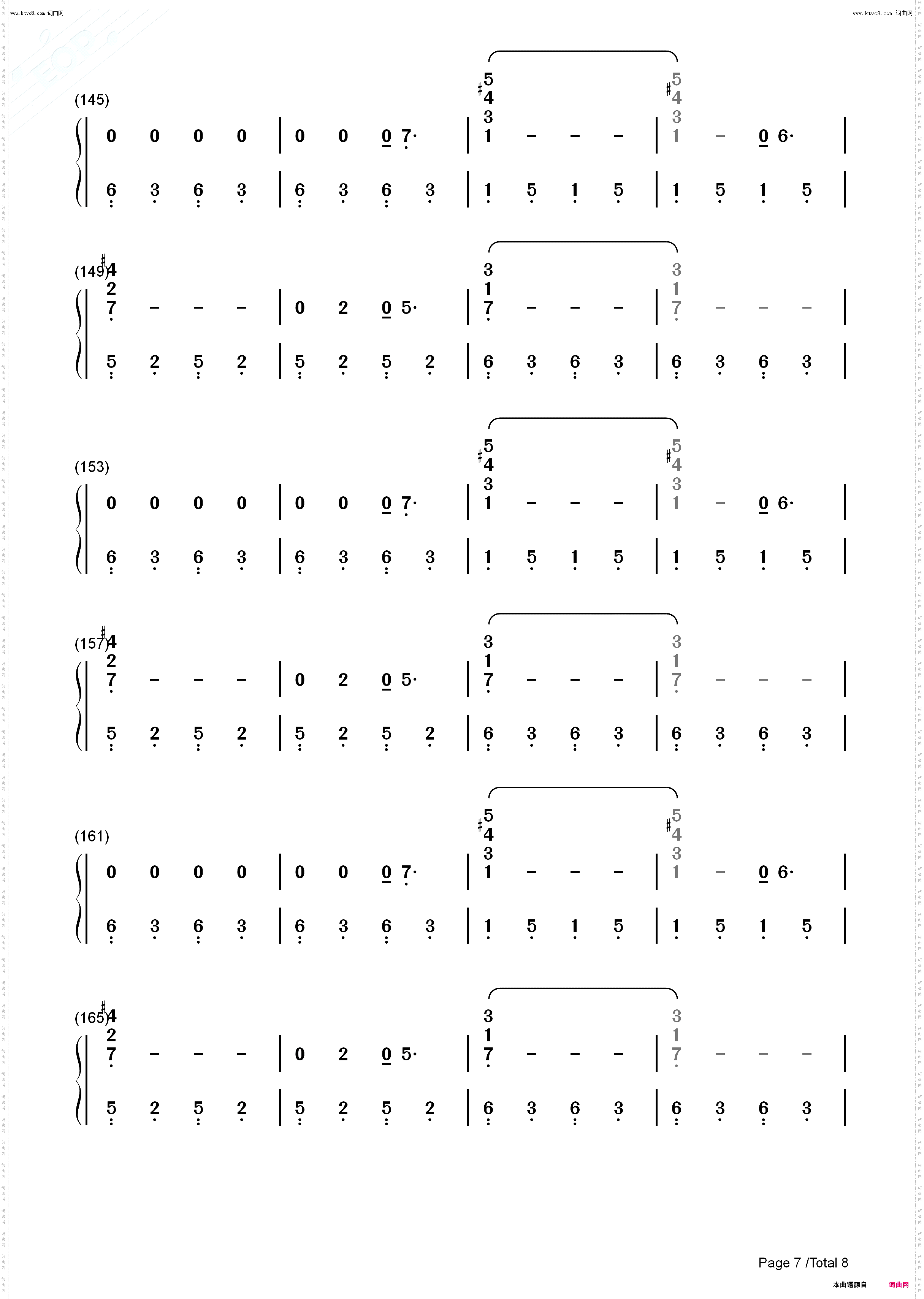 Crown_钢琴五线谱及简谱