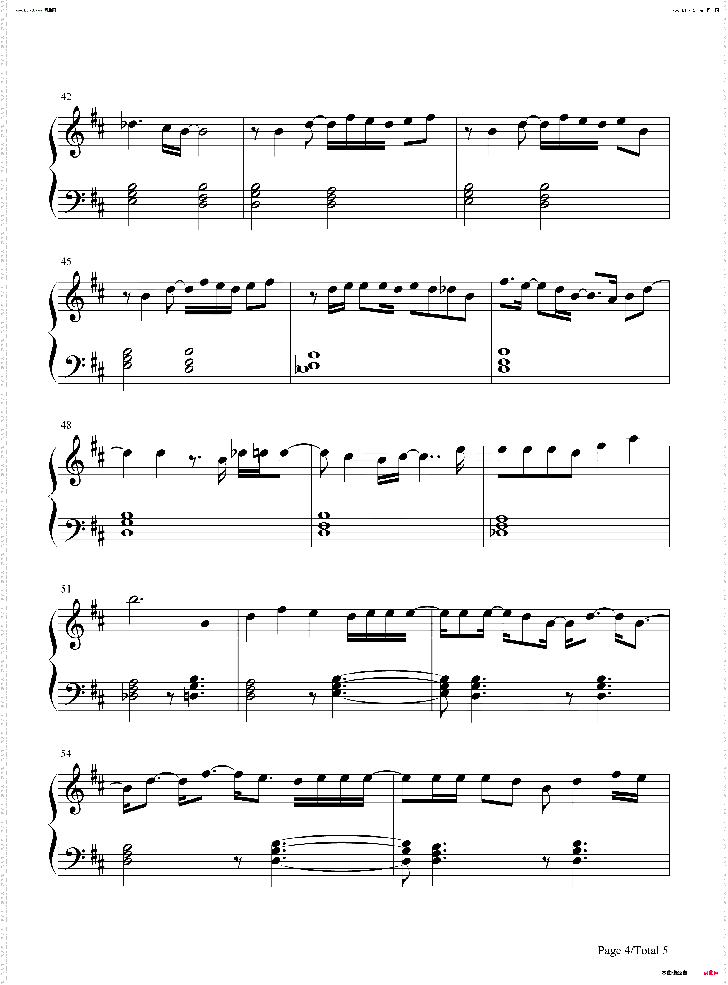 Smoke and Fire_钢琴五线谱及简谱