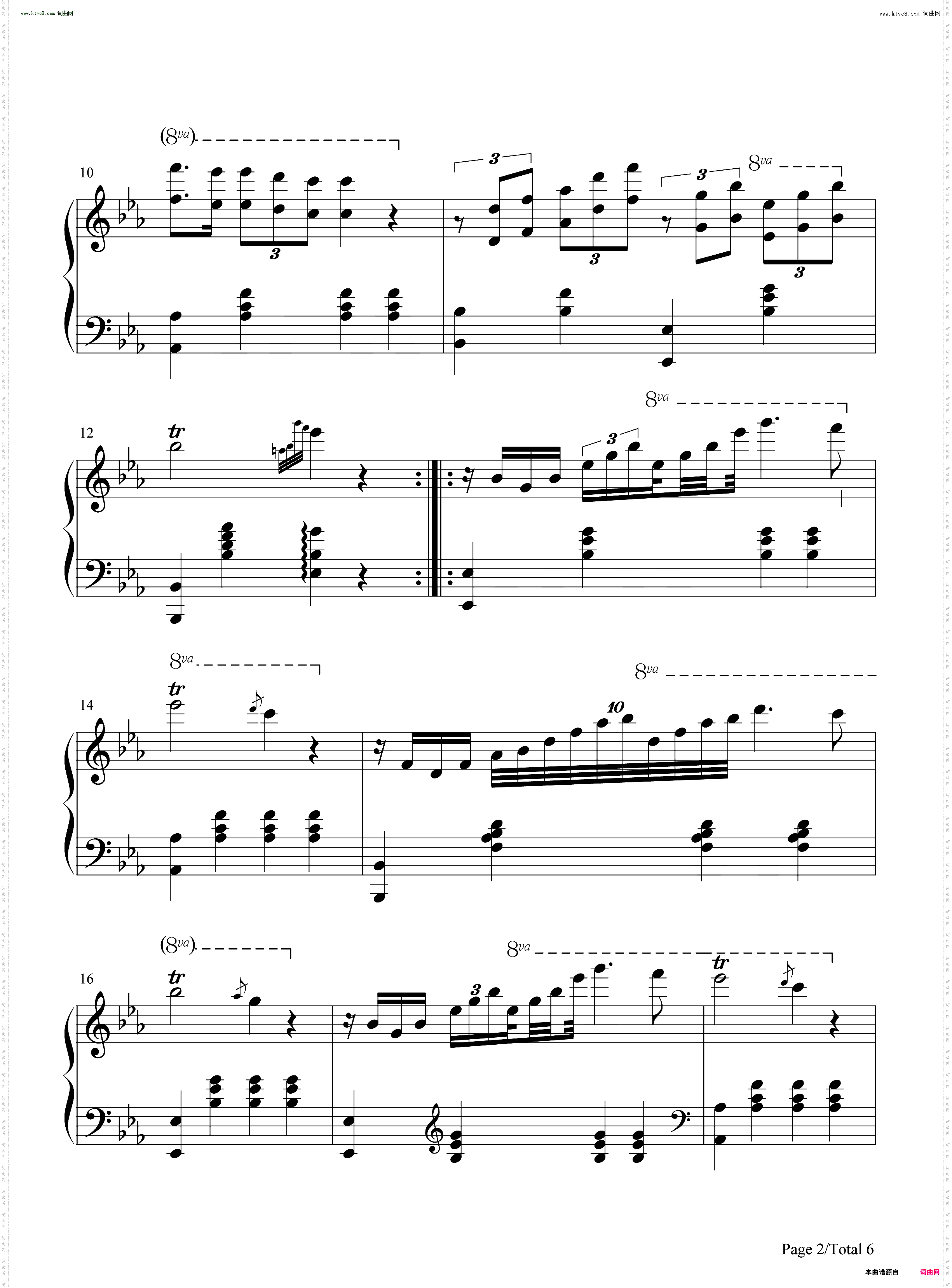 少女的祈祷-Modlitwa dziewicy_原版钢琴五线谱及简谱