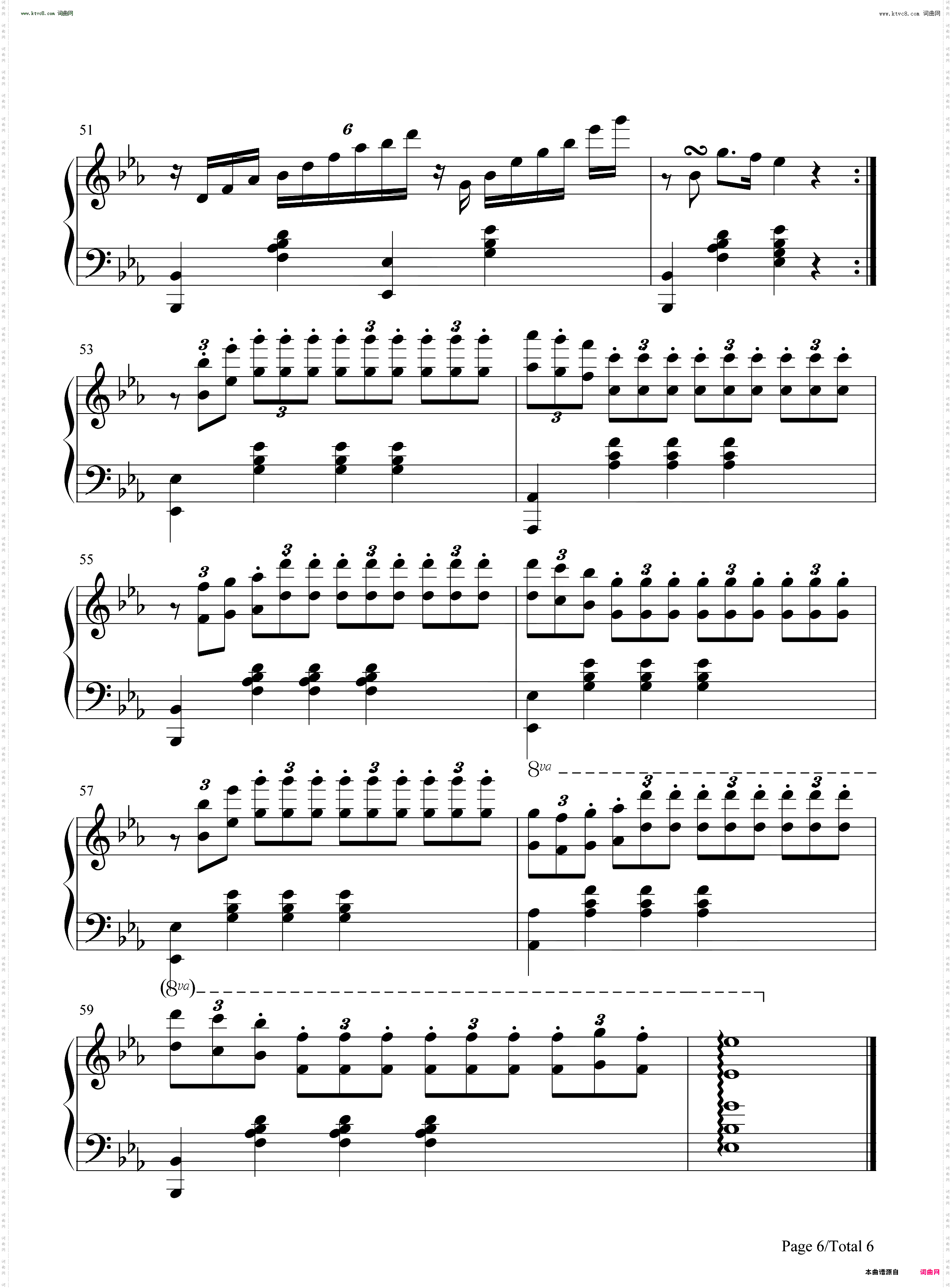 少女的祈祷-Modlitwa dziewicy_原版钢琴五线谱及简谱