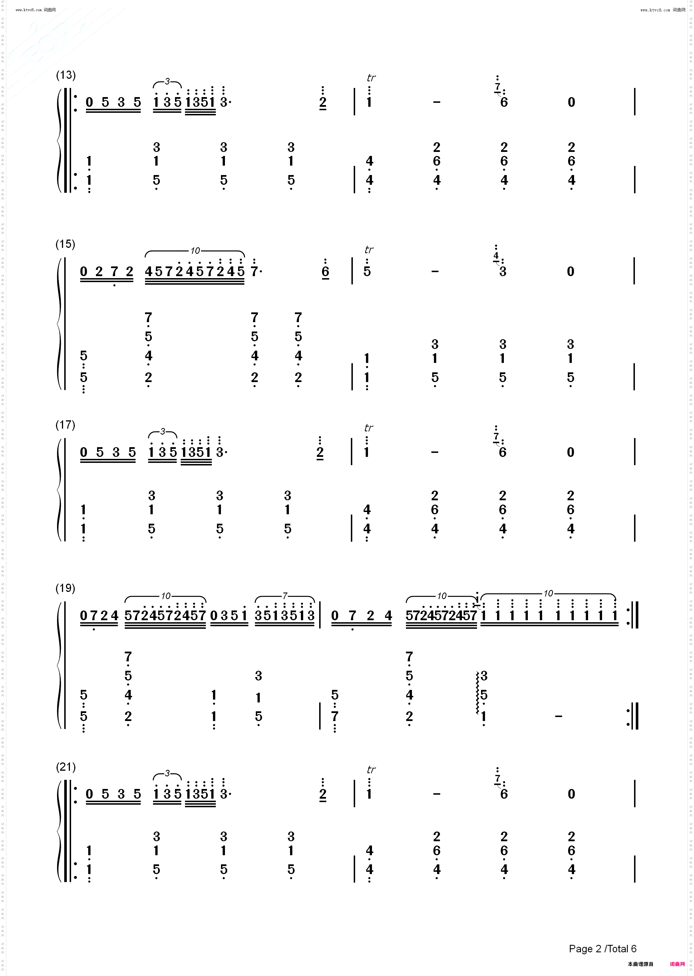 少女的祈祷-Modlitwa dziewicy_原版钢琴五线谱及简谱