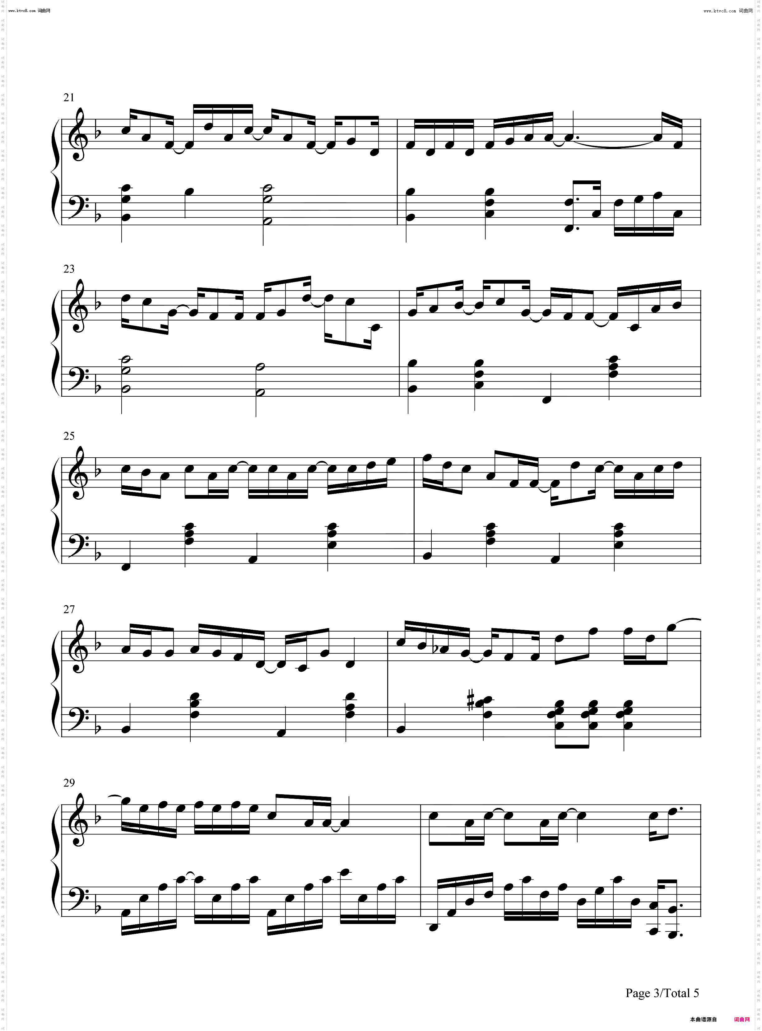 Sing a long song_钢琴五线谱及简谱