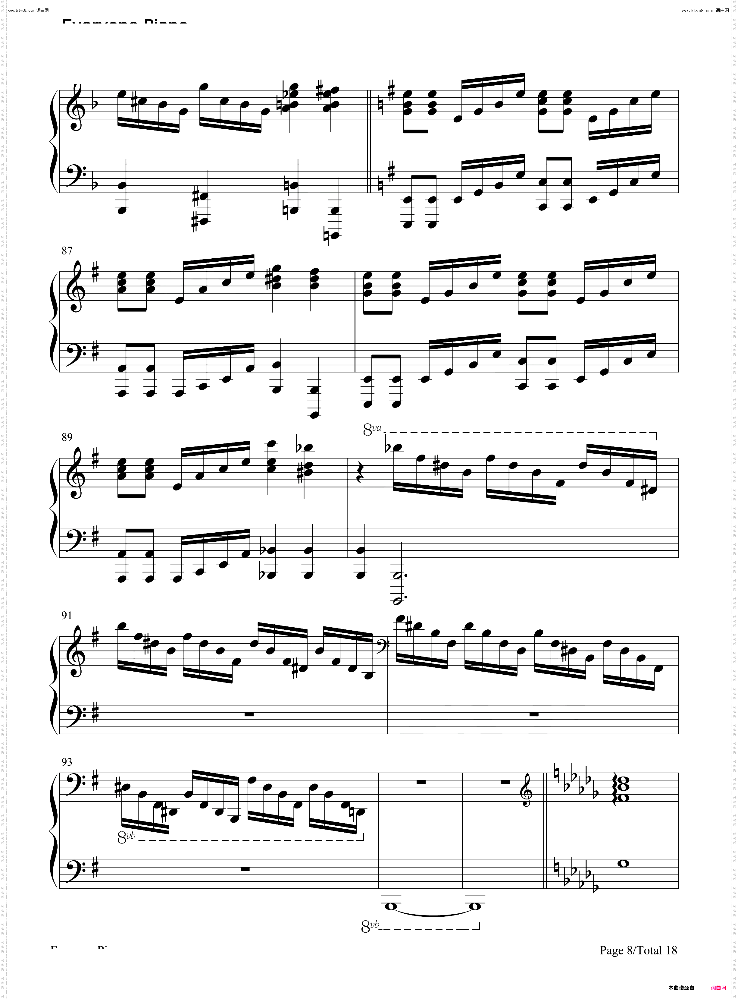 Anima-Deemo-古树旋律_钢琴五线谱及简谱