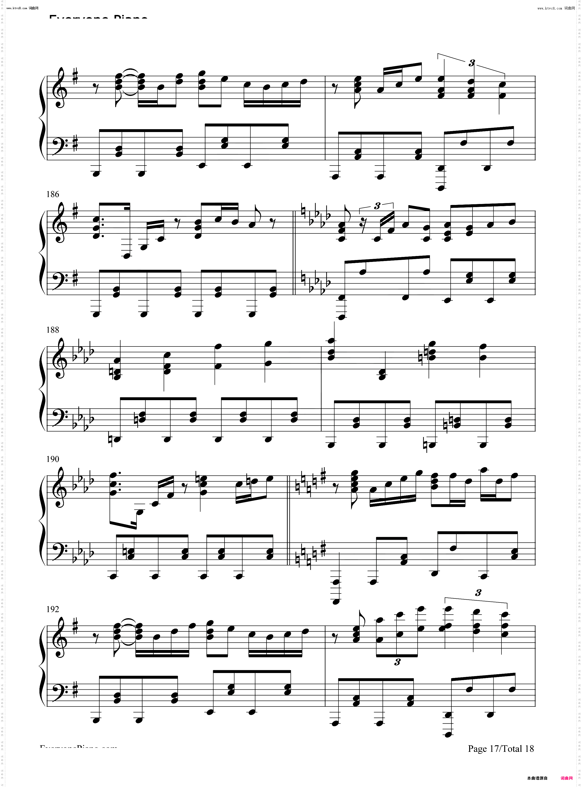 Anima-Deemo-古树旋律_钢琴五线谱及简谱